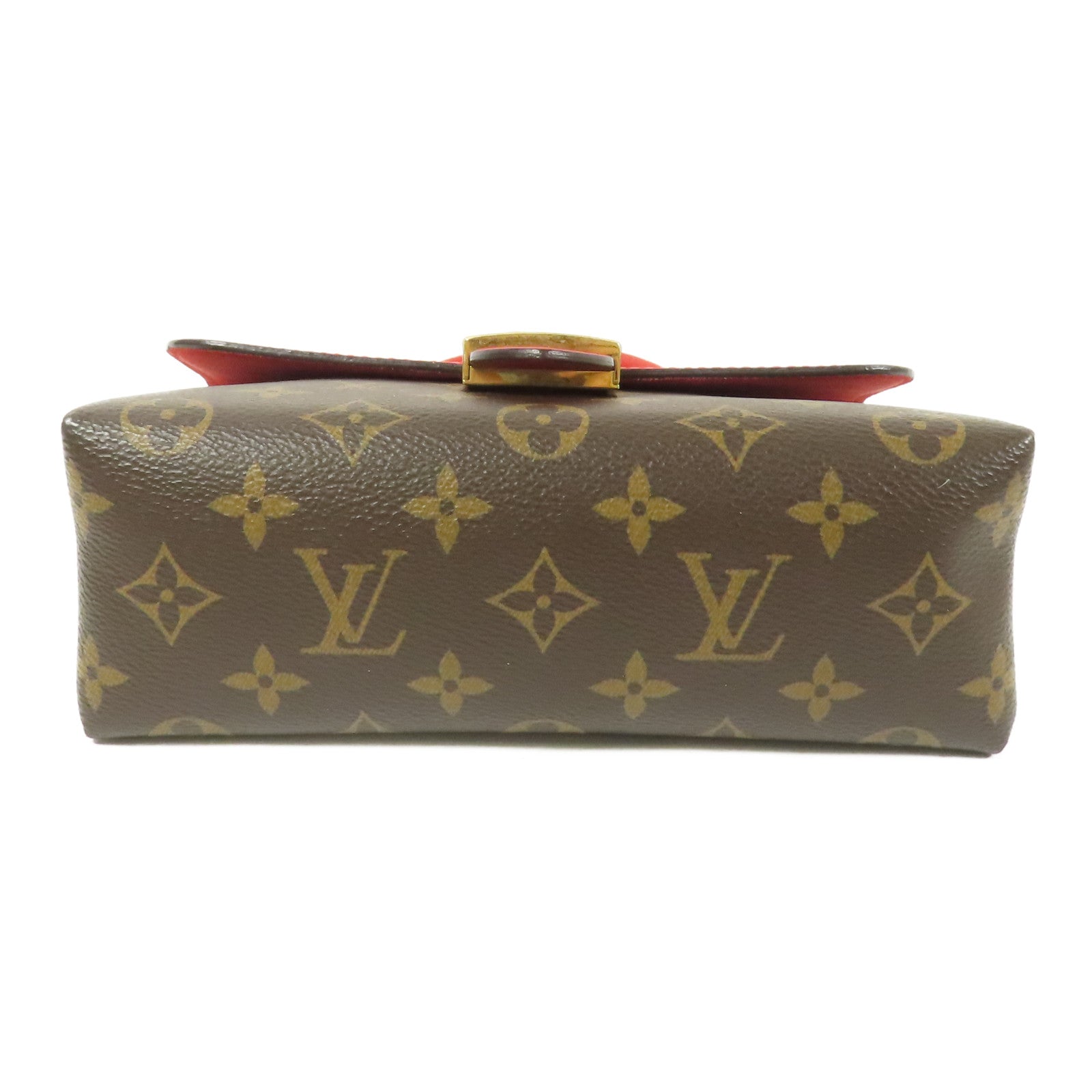 LOUIS VUITTON Monogram Locky BB 手挽肩背棕色/紅色