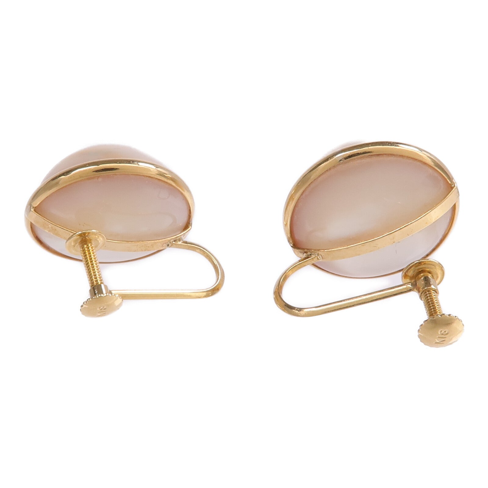 JEWELRY 18K黃金Mabe Pearl Earrings瑪貝珍珠耳環