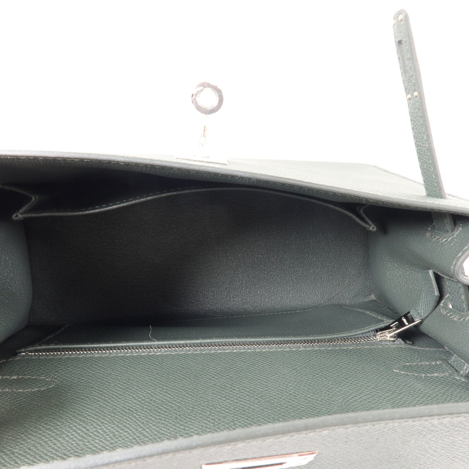 HERMES Epsom皮革Kelly 25手挽肩背兩用袋Vert Mangrove