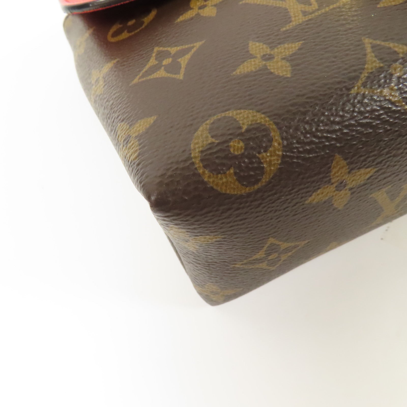 LOUIS VUITTON Monogram Locky BB 手挽肩背棕色/紅色