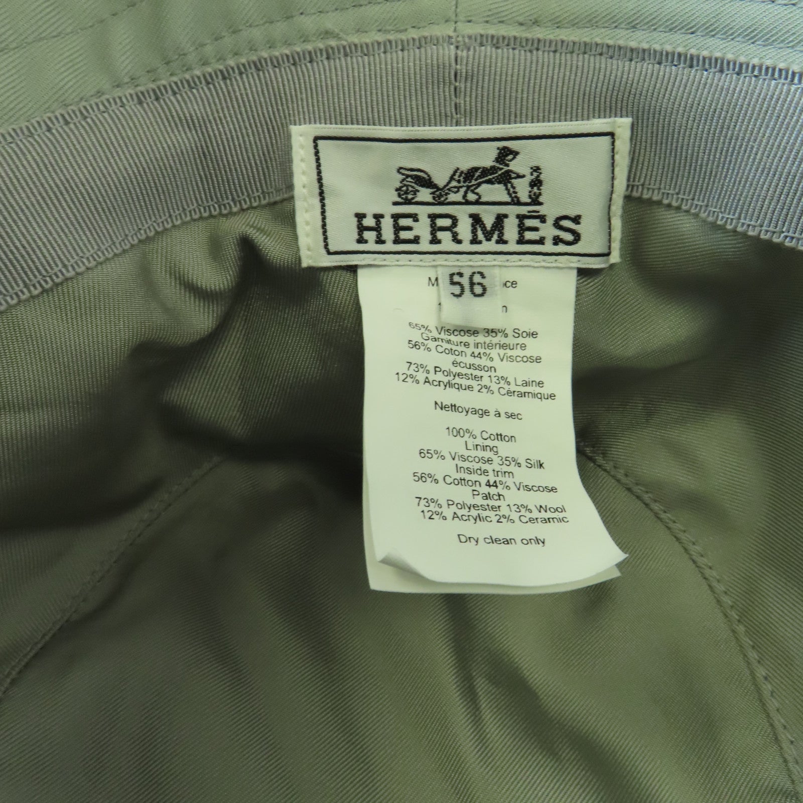 HERMES 棉質Harper H Sellier Bucket Hat帽子