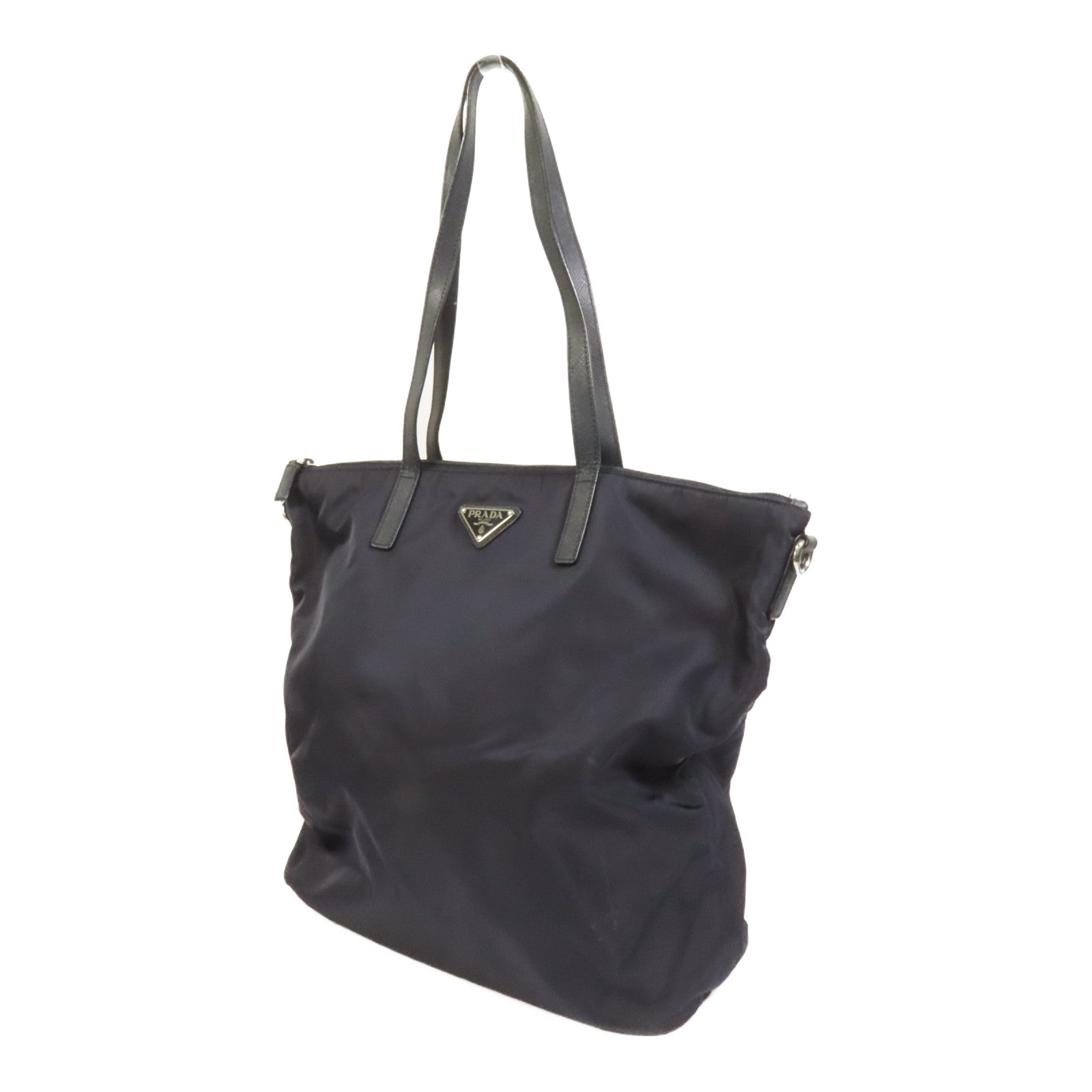 PRADA 尼龍2way Shoulder銀扣手挽肩背兩用袋