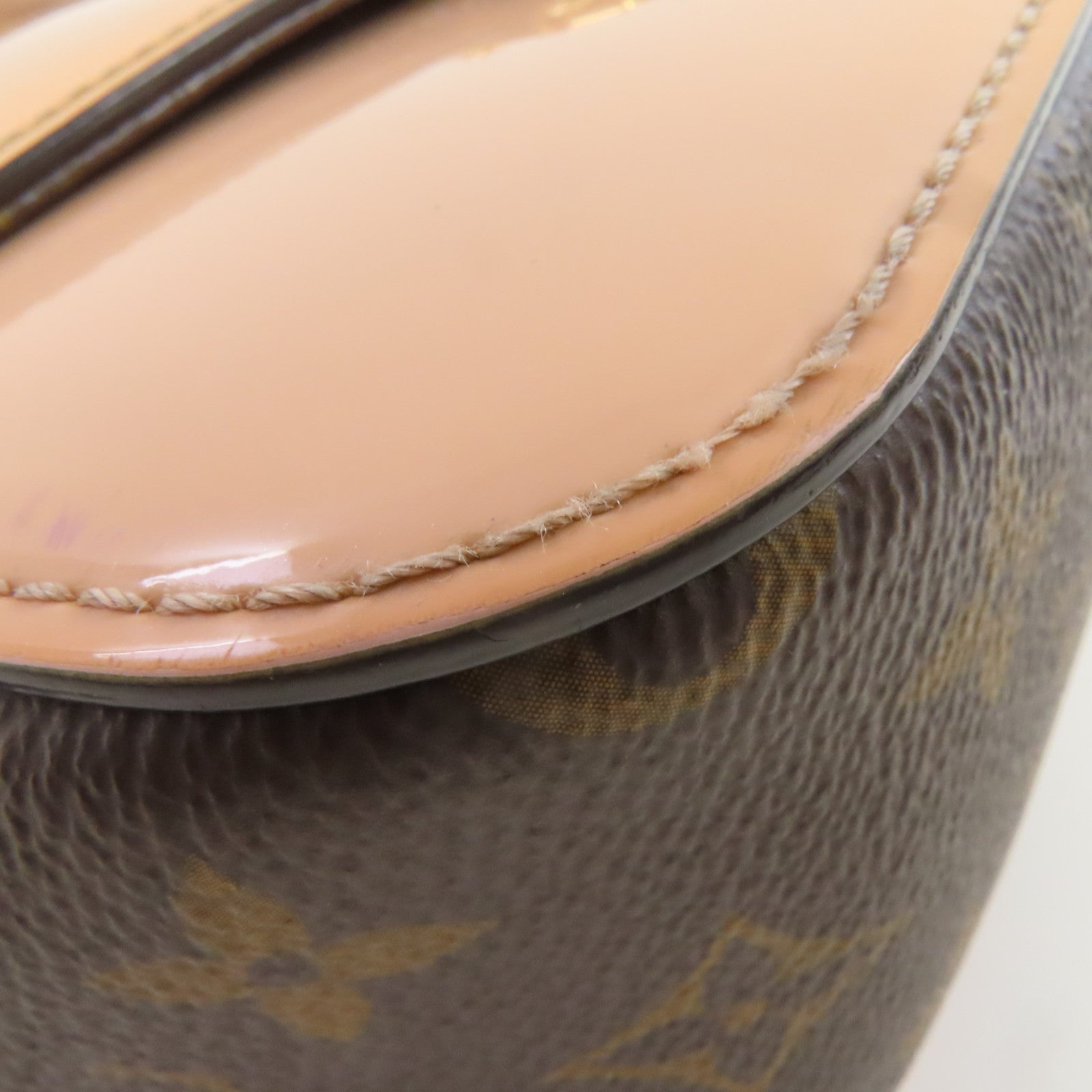 LOUIS VUITTON 【激減優惠】Vernis/Monogram Cherrywood BB 2Way Shoulder Bag金扣手挽肩背兩用袋粉紅色/啡色