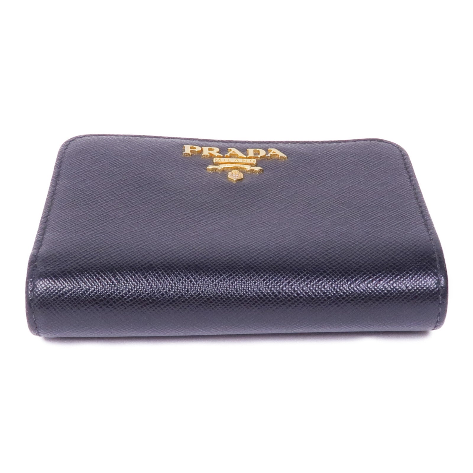 PRADA 【激減優惠】Saffiano皮革Wallet金扣錢包