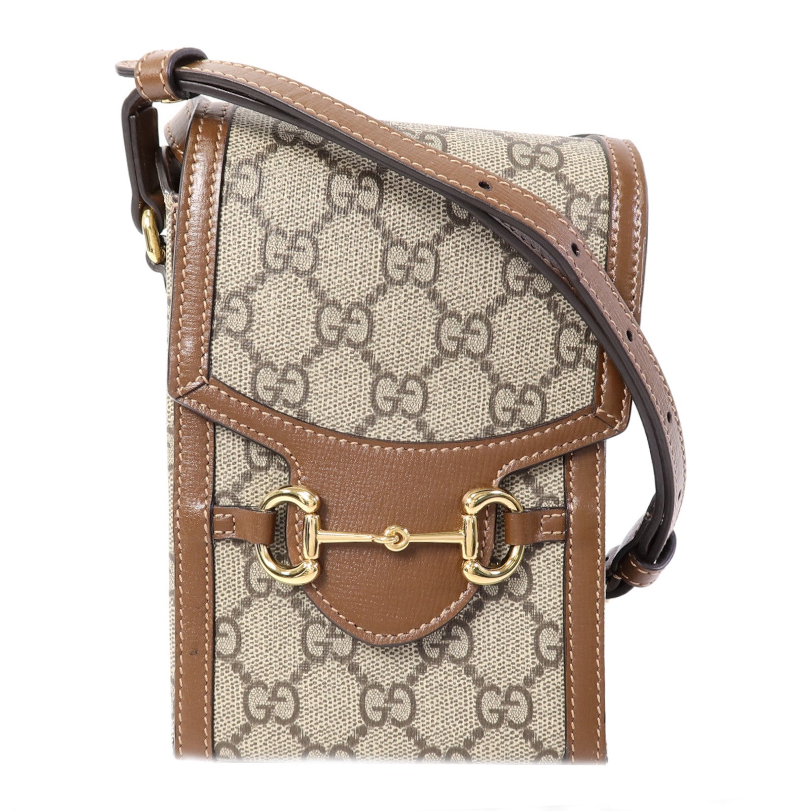 GUCCI 塗層帆布Horsebit 1955肩背袋