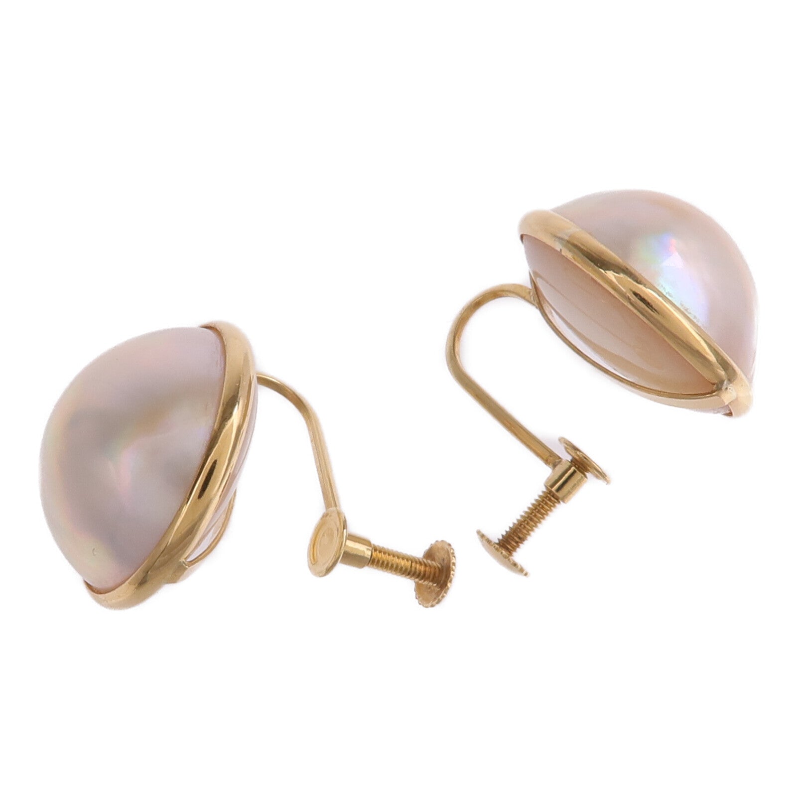 JEWELRY 18K黃金Mabe Pearl Earrings瑪貝珍珠耳環