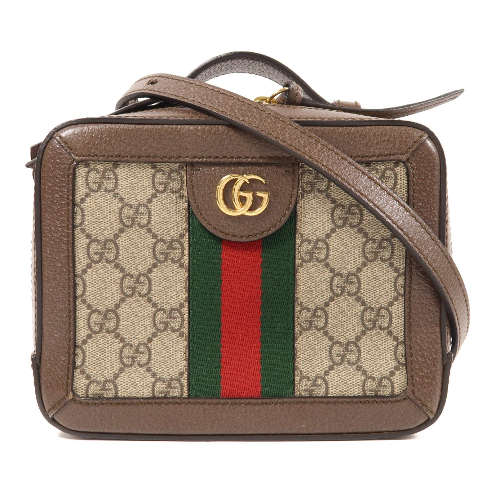 GUCCI 塗層帆布Ophidia GG Mini金扣手挽肩背兩用袋