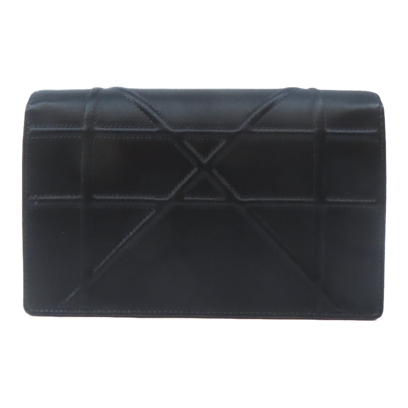 Dior 絲質Diorama Bag金扣鏈帶肩背袋黑色