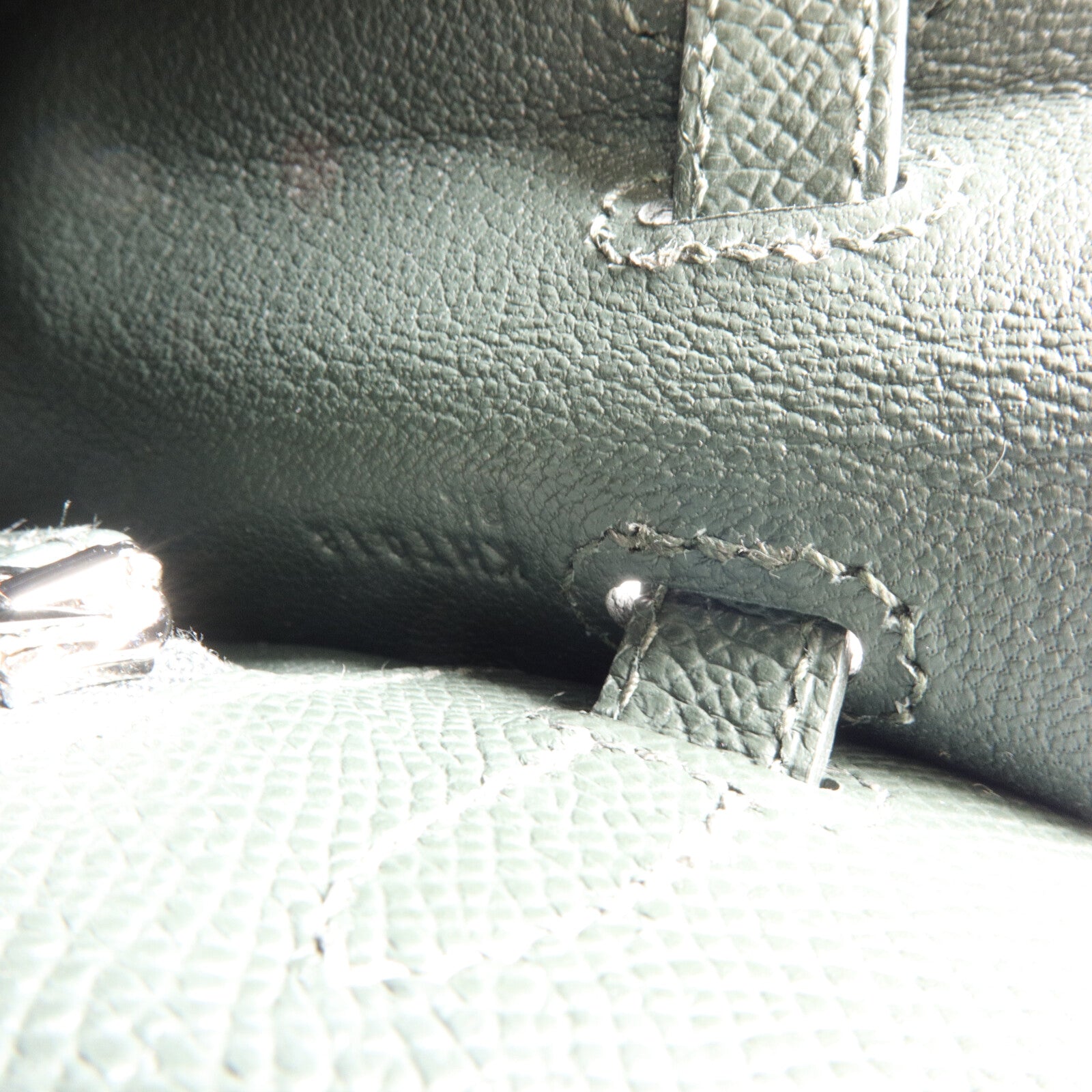 HERMES Epsom皮革Kelly 25手挽肩背兩用袋Vert Mangrove