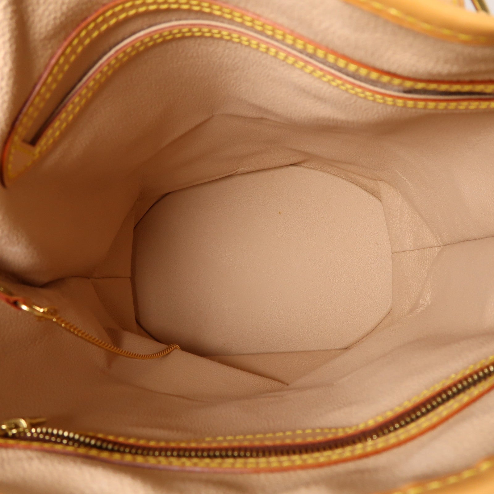 LOUIS VUITTON Monogram Bucket GM金扣手挽袋棕色