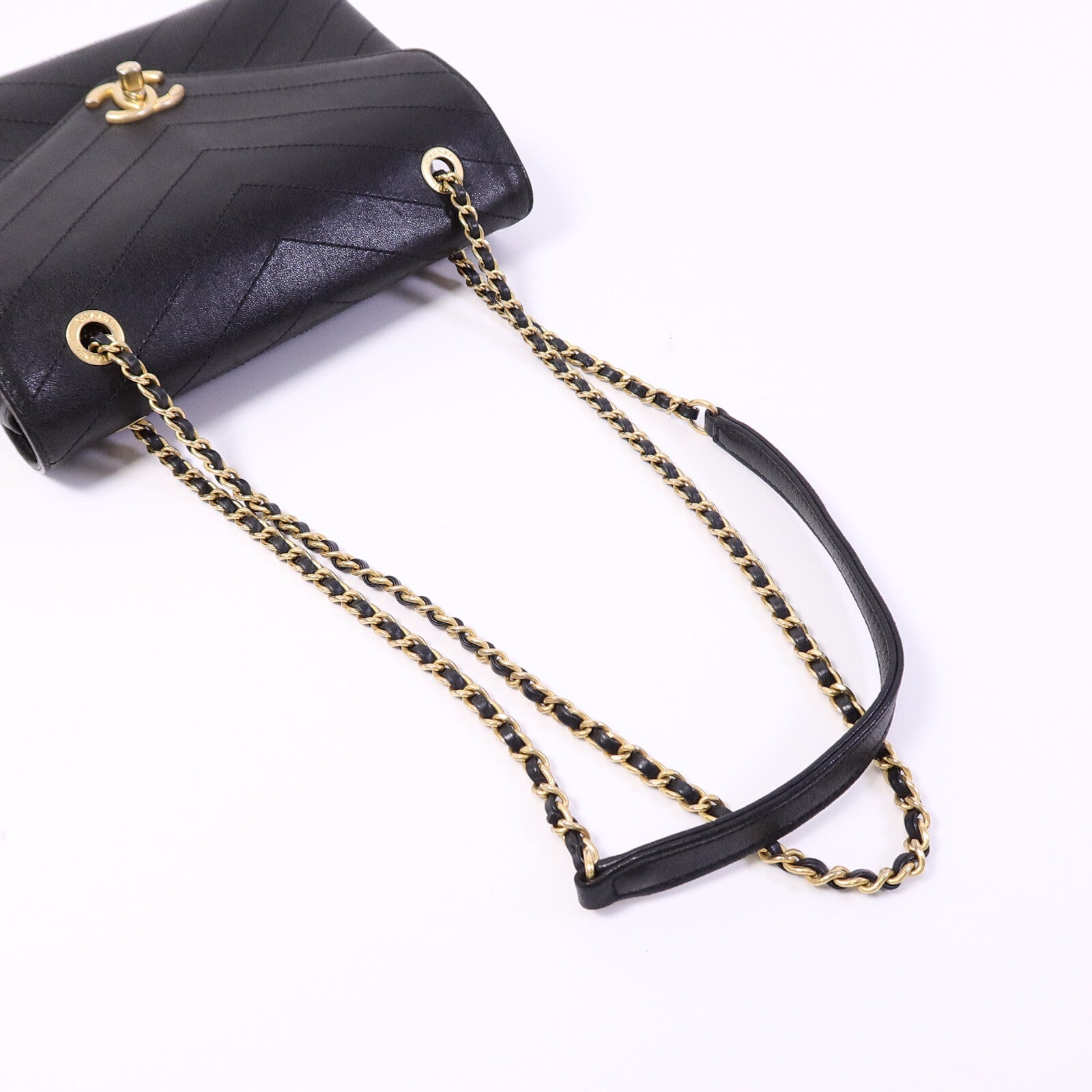 CHANEL 牛皮皮革Chain Shoulder Bag鏈帶肩背袋