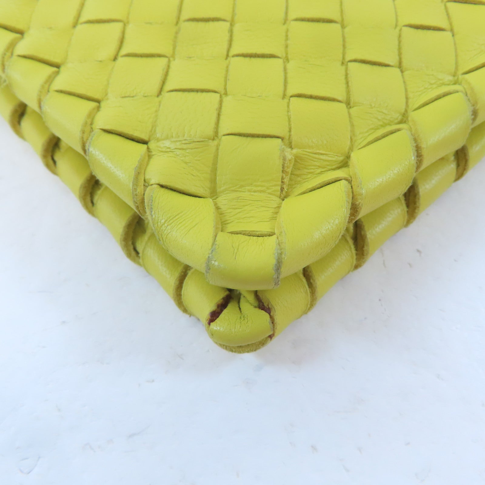 BOTTEGA VENETA 【激減優惠】牛皮皮革Clutch Bag手拿包黃色