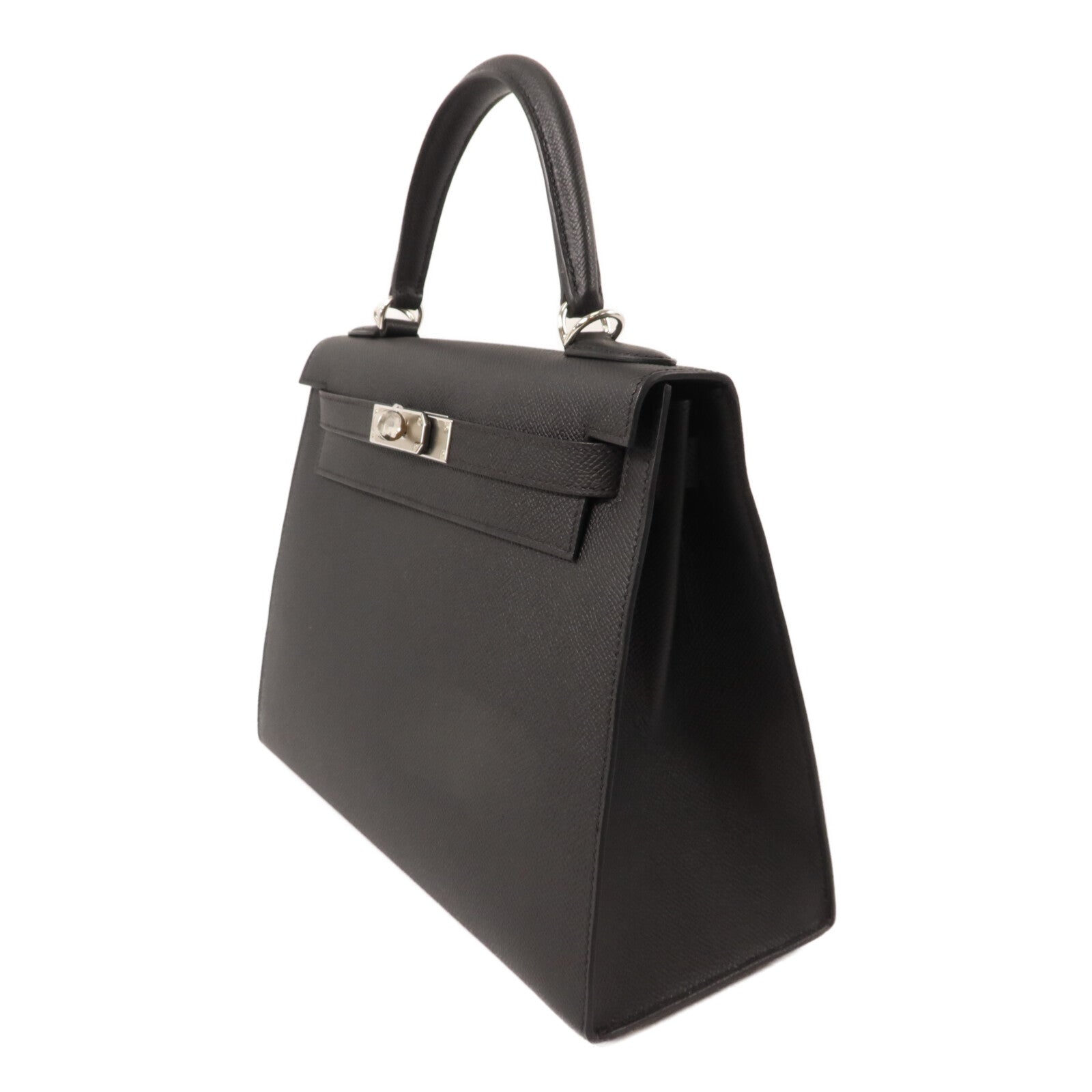HERMES Epsom皮革Kelly 28手挽肩背兩用袋Noir