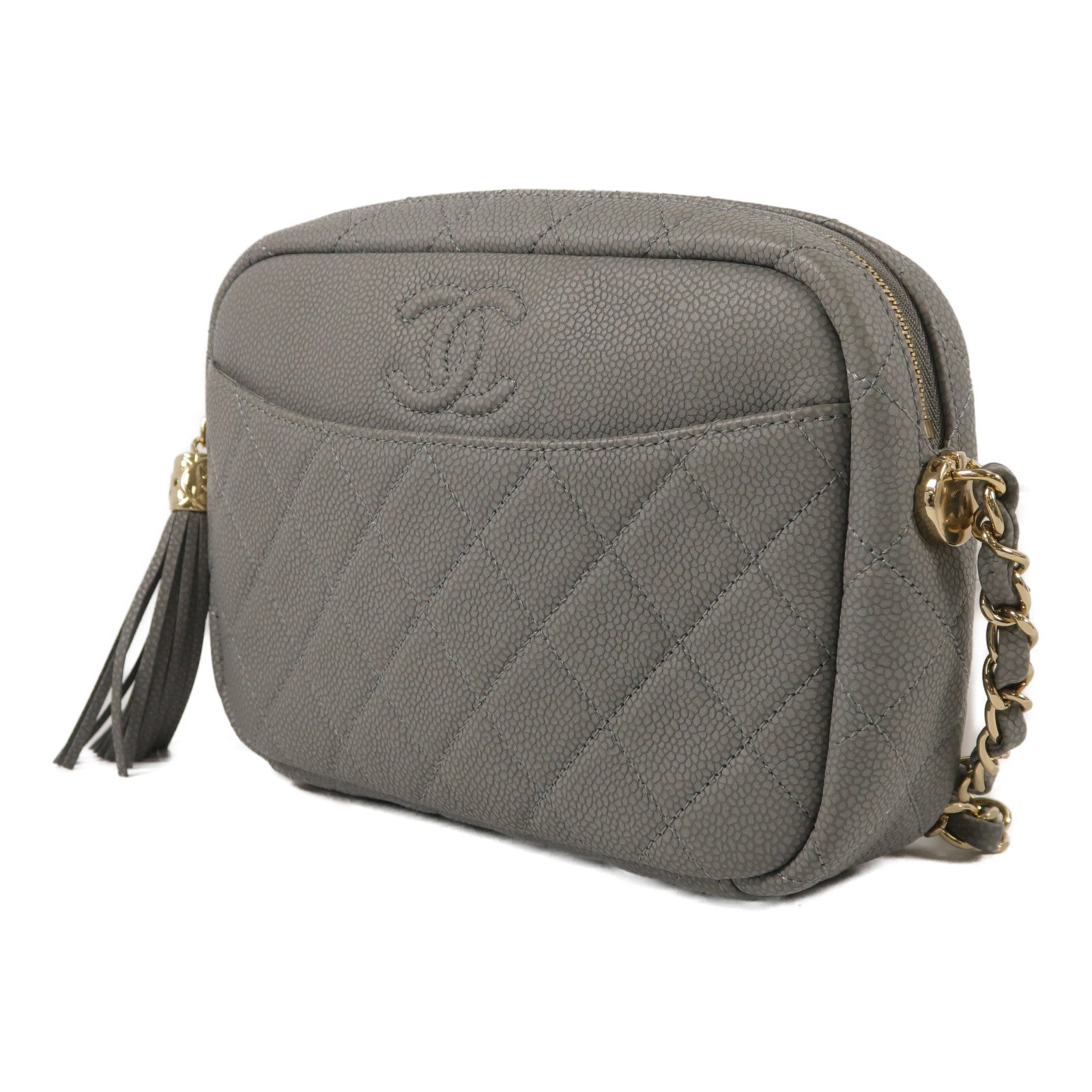 CHANEL 牛皮皮革Coco Tassel Camera Bag鏈帶肩背袋