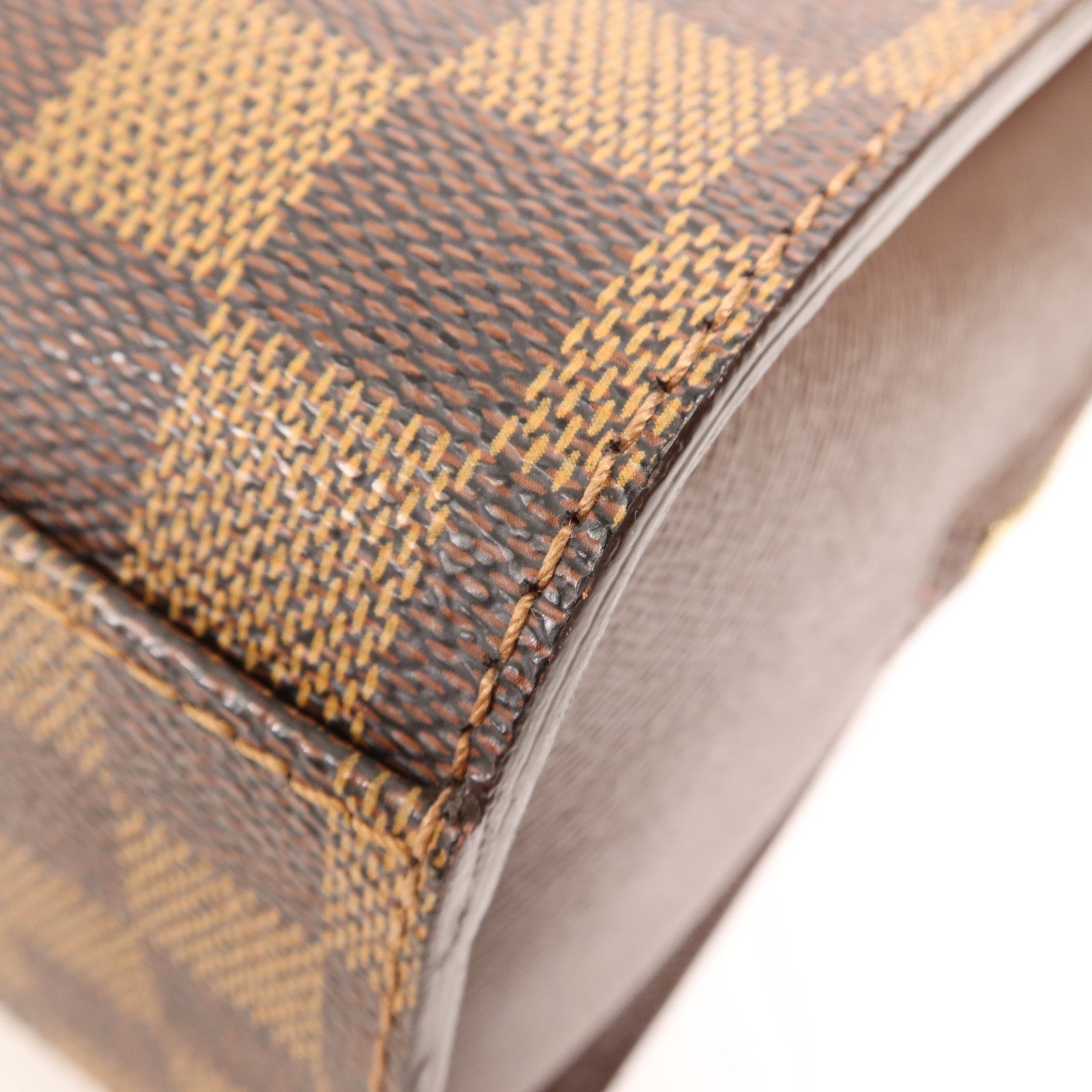 LOUIS VUITTON Damier Triana金扣手挽袋