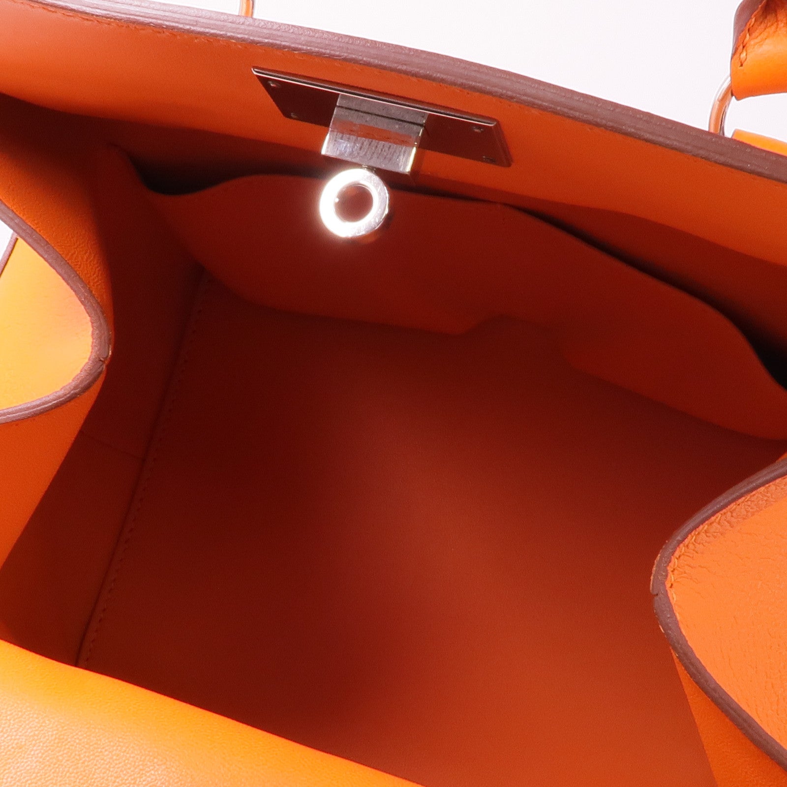 HERMES Evercolor皮革Toolbox 20銀扣手挽肩背兩用袋Feu