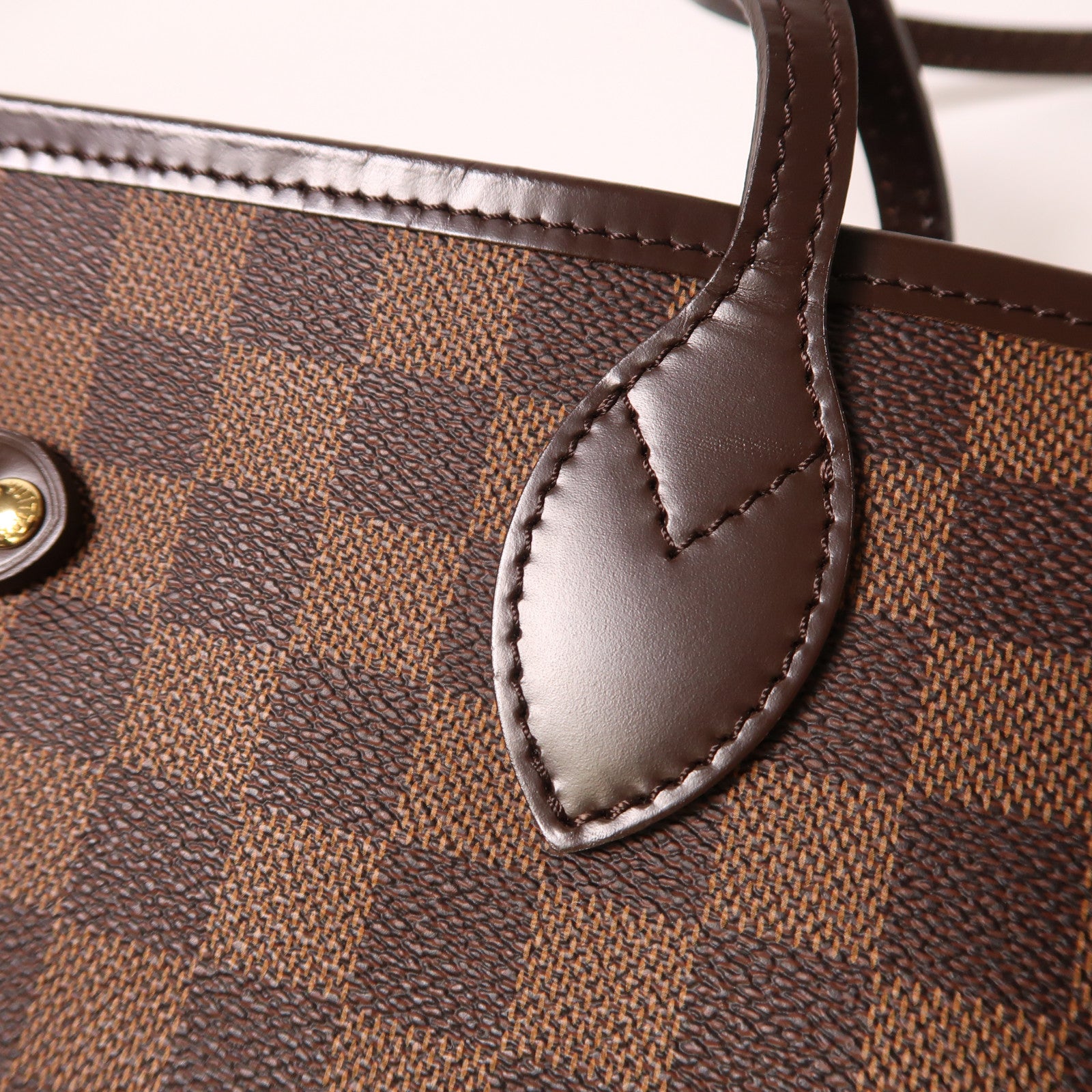 LOUIS VUITTON Damier Neverfull MM金扣手挽袋/肩背袋
