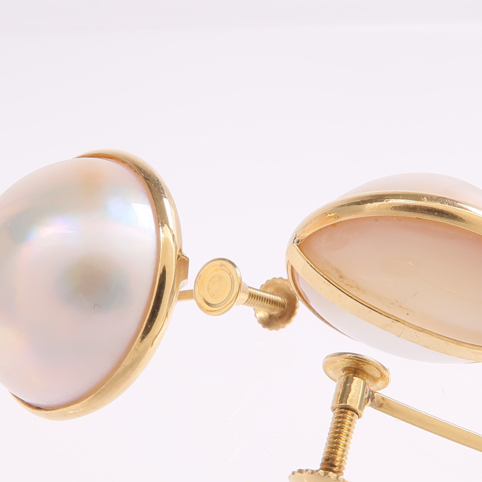 JEWELRY 18K黃金Mabe Pearl Earrings瑪貝珍珠耳環