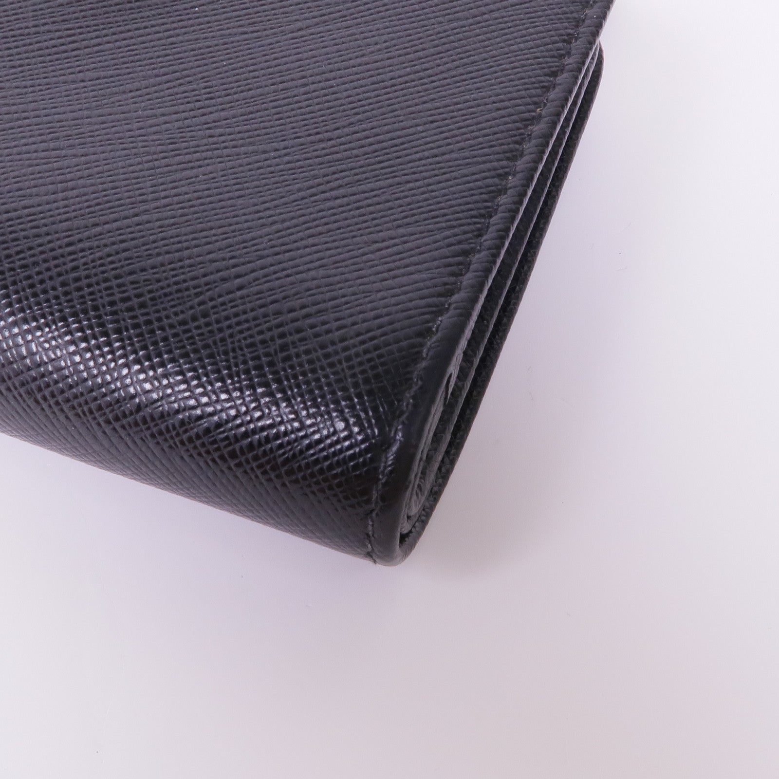 PRADA Saffiano皮革Wallet金扣錢包