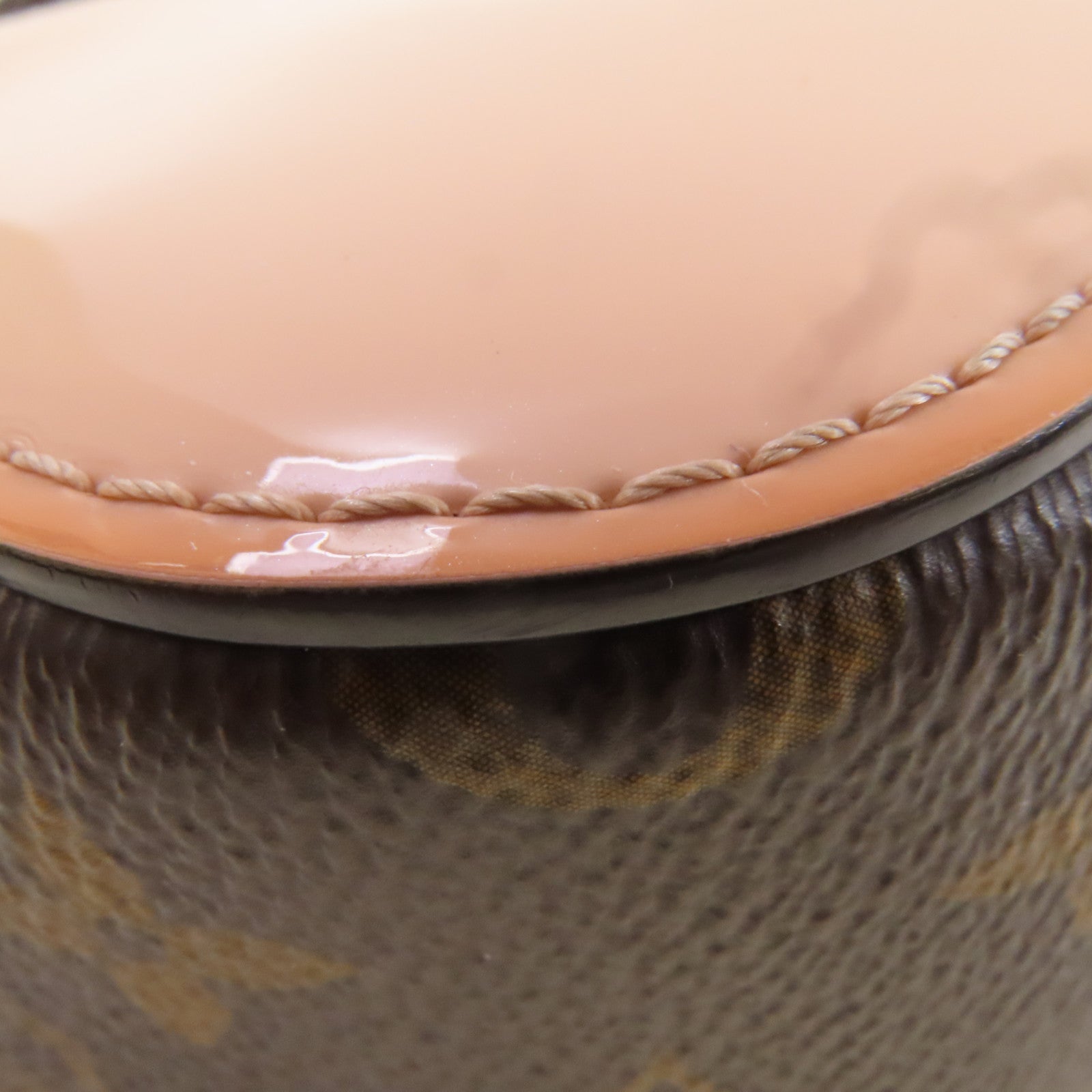 LOUIS VUITTON 【激減優惠】Vernis/Monogram Cherrywood BB 2Way Shoulder Bag金扣手挽肩背兩用袋粉紅色/啡色