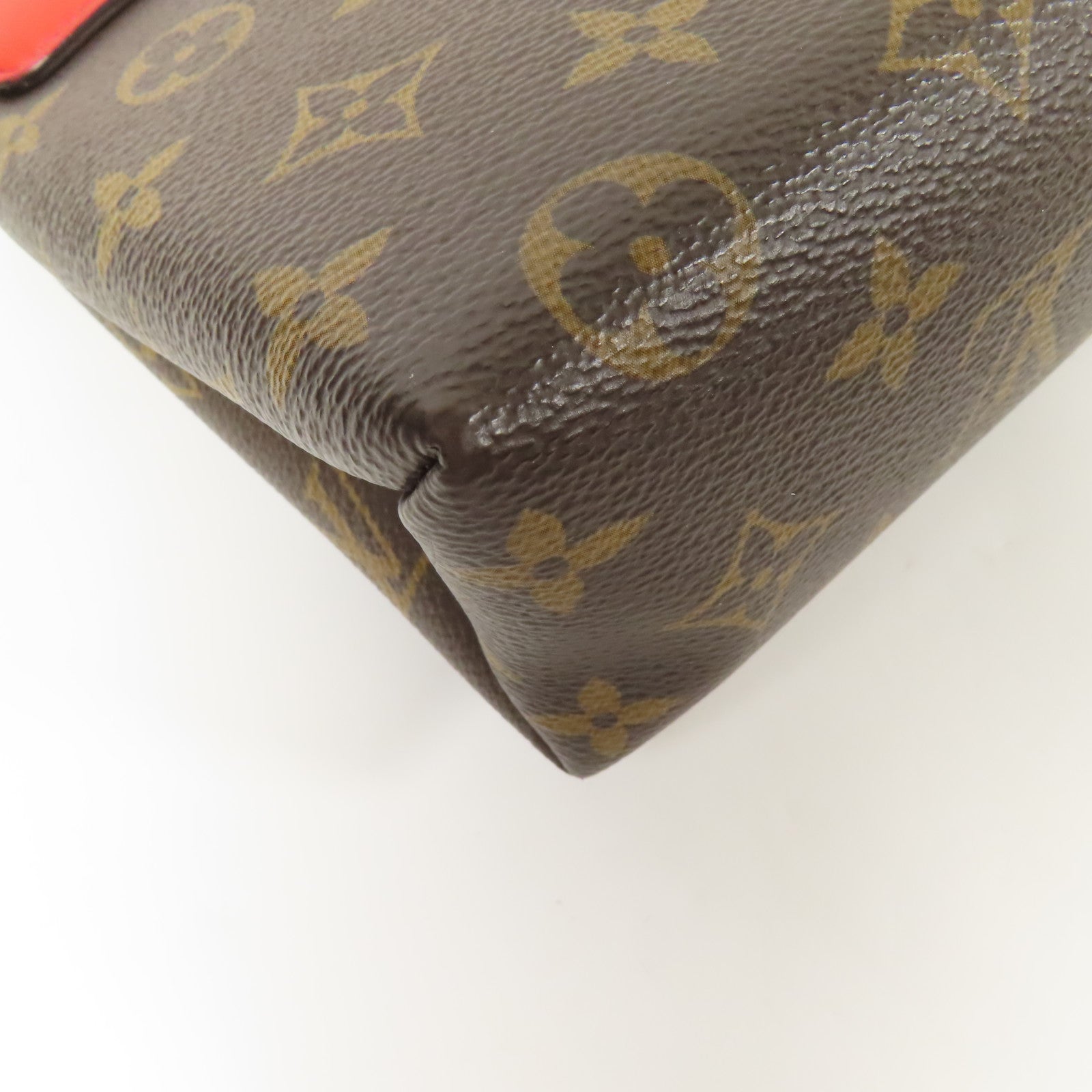 LOUIS VUITTON Monogram Locky BB 手挽肩背棕色/紅色