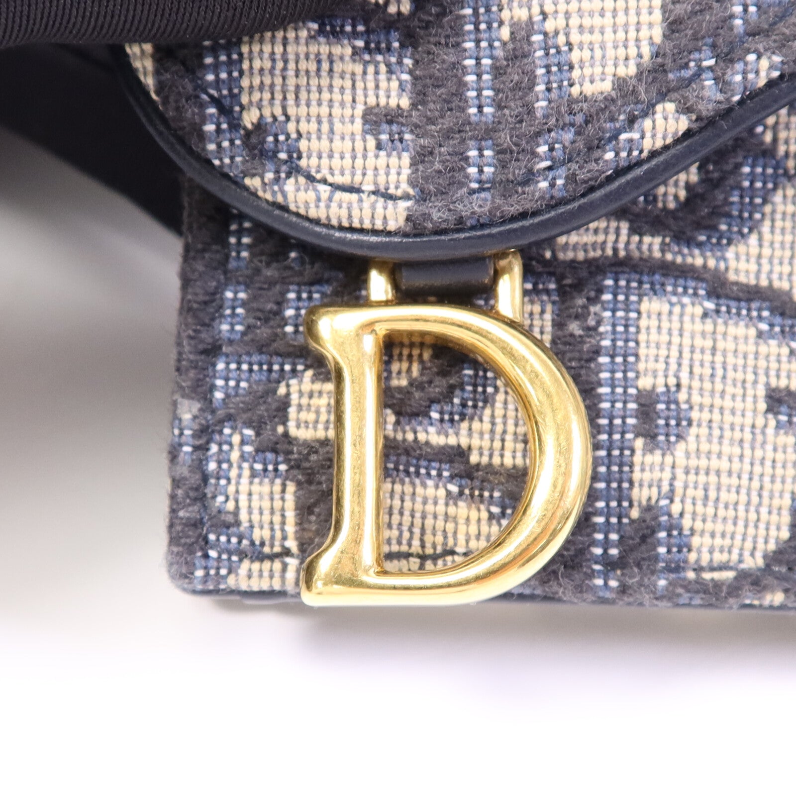 Dior 帆布Saddle金扣卡片套