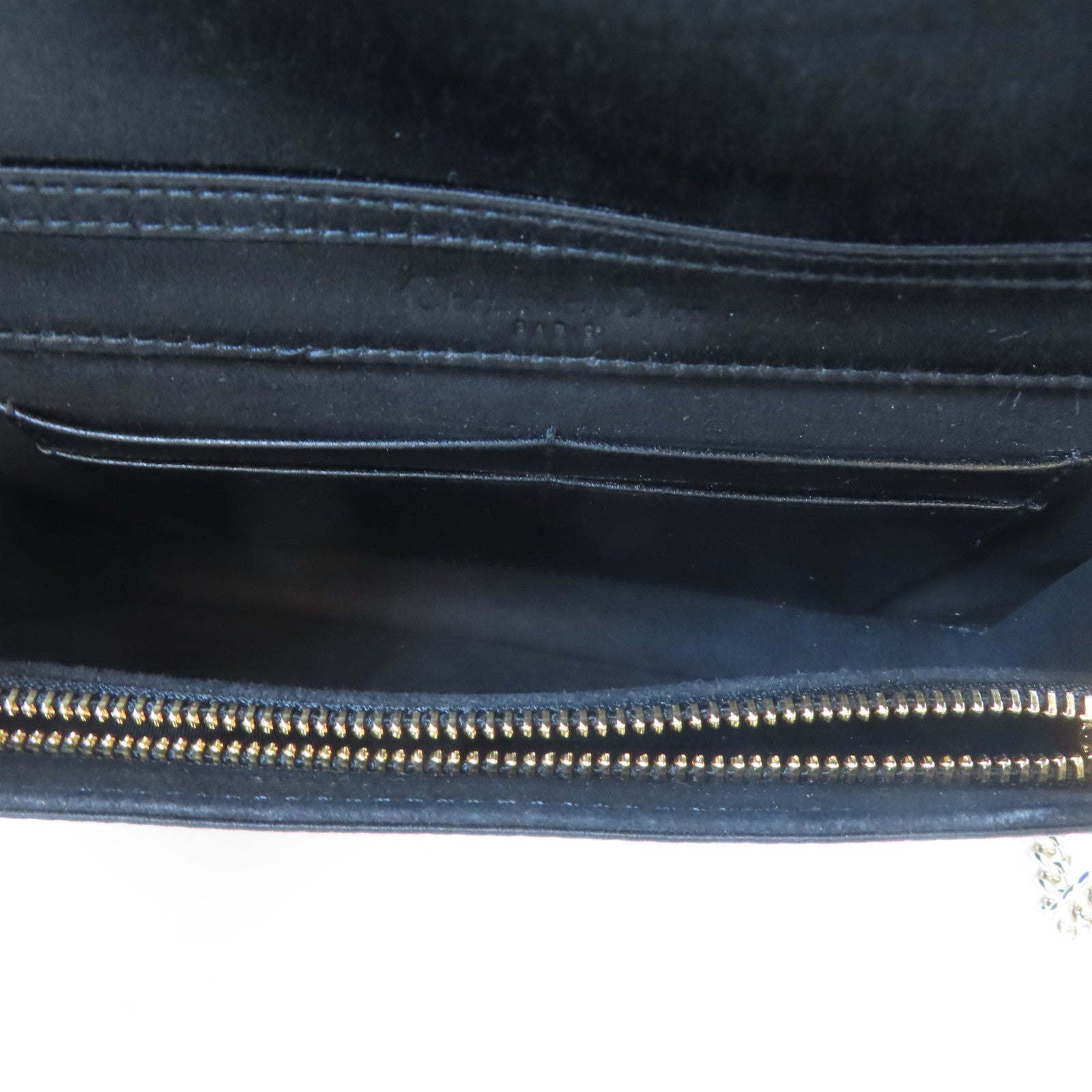 Dior 絲質Diorama Bag金扣鏈帶肩背袋黑色
