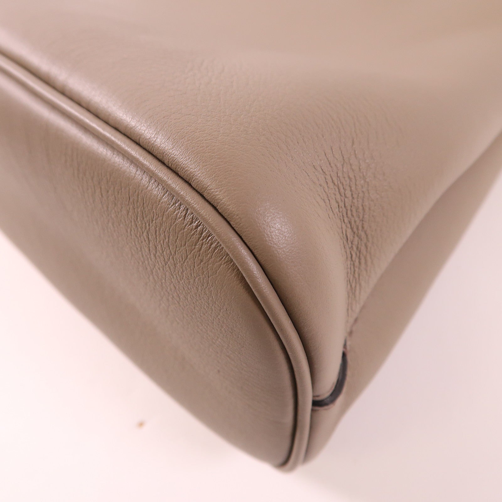 PRADA Medium Prada Buckle 2 Way Bag 1BA434 Calfskin Leather Gray