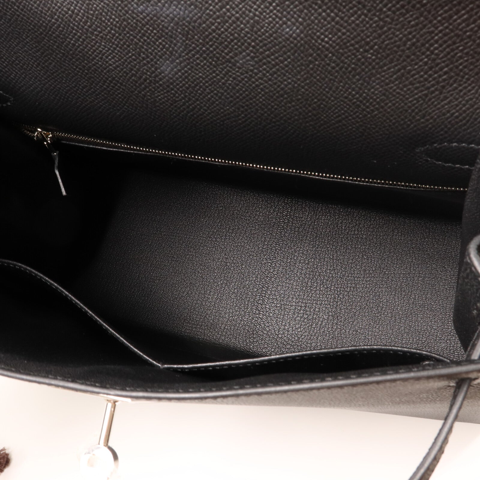 HERMES Epsom皮革Kelly 28手挽肩背兩用袋Noir