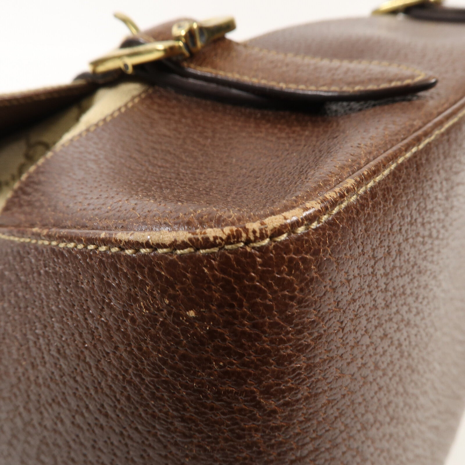 GUCCI 帆布Shoulder Bag金扣肩背袋