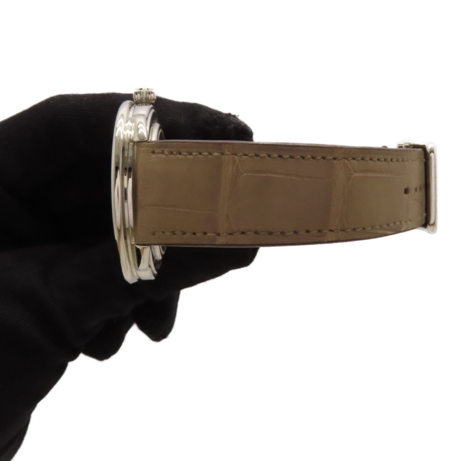 HERMES Arceau Squelette 40mm不鏽鋼/皮革帶手錶自動機芯藍色