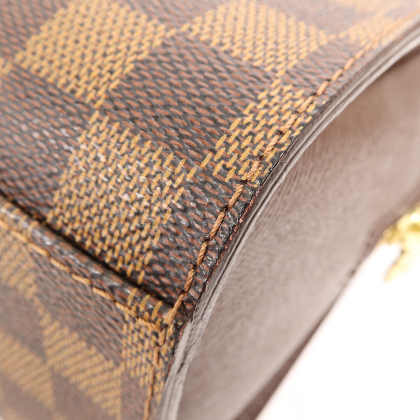 LOUIS VUITTON Damier Triana金扣手挽袋