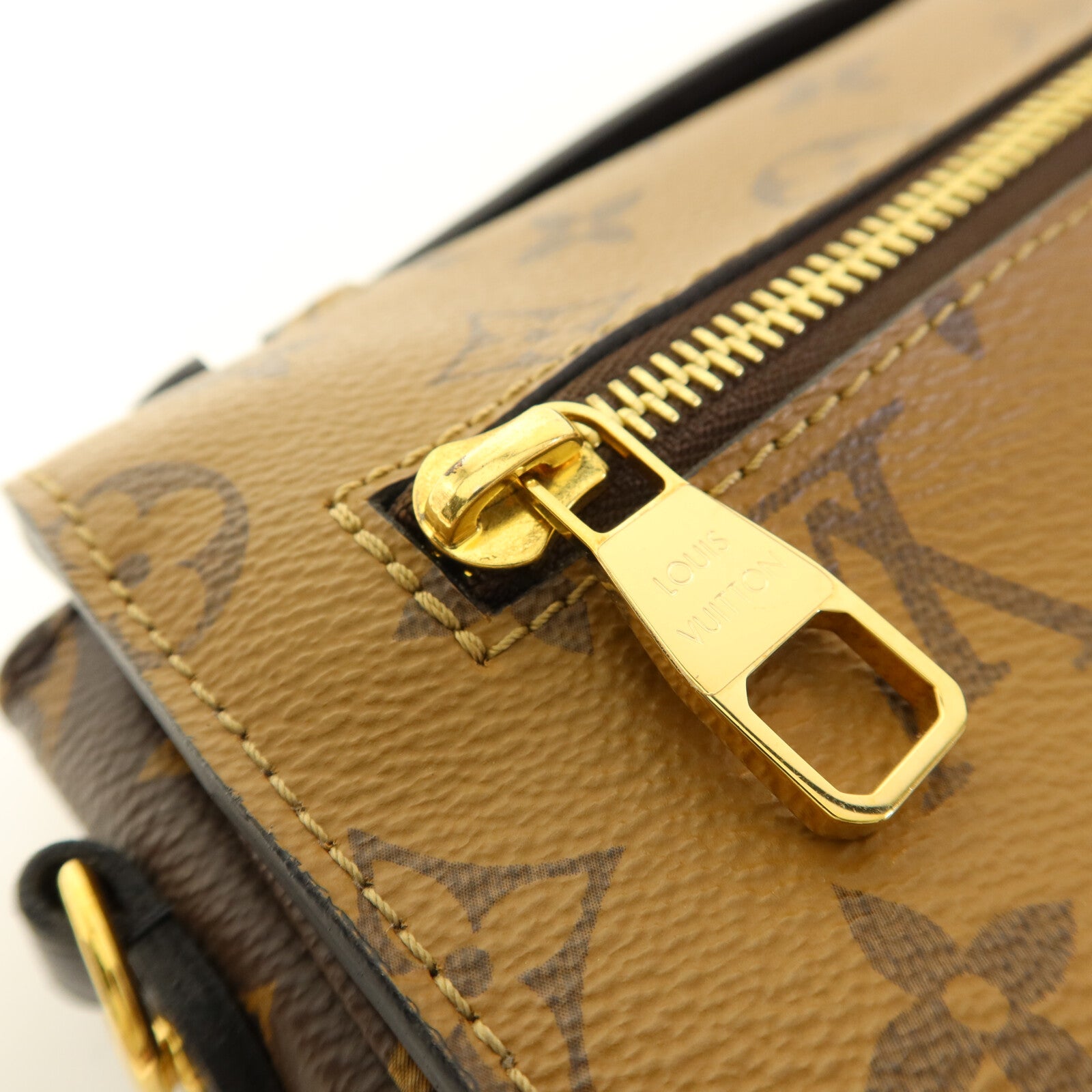 LOUIS VUITTON Monogram Reverse Pochette Metis金扣手挽肩背兩用袋