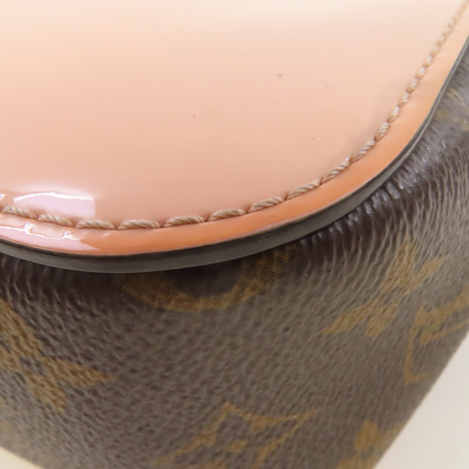 LOUIS VUITTON 【激減優惠】Vernis/Monogram Cherrywood BB 2Way Shoulder Bag金扣手挽肩背兩用袋粉紅色/啡色