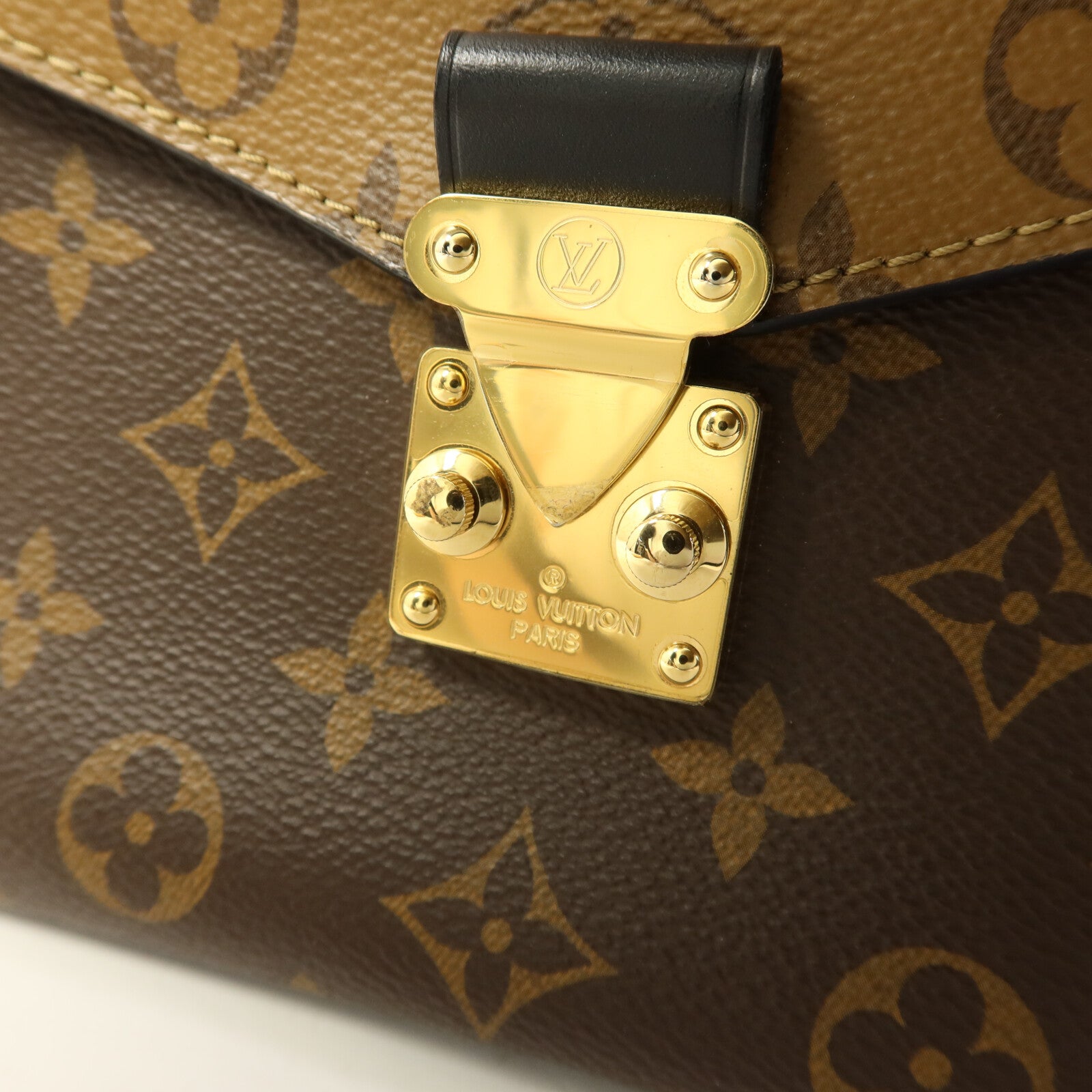LOUIS VUITTON Monogram Reverse Pochette Metis金扣手挽肩背兩用袋