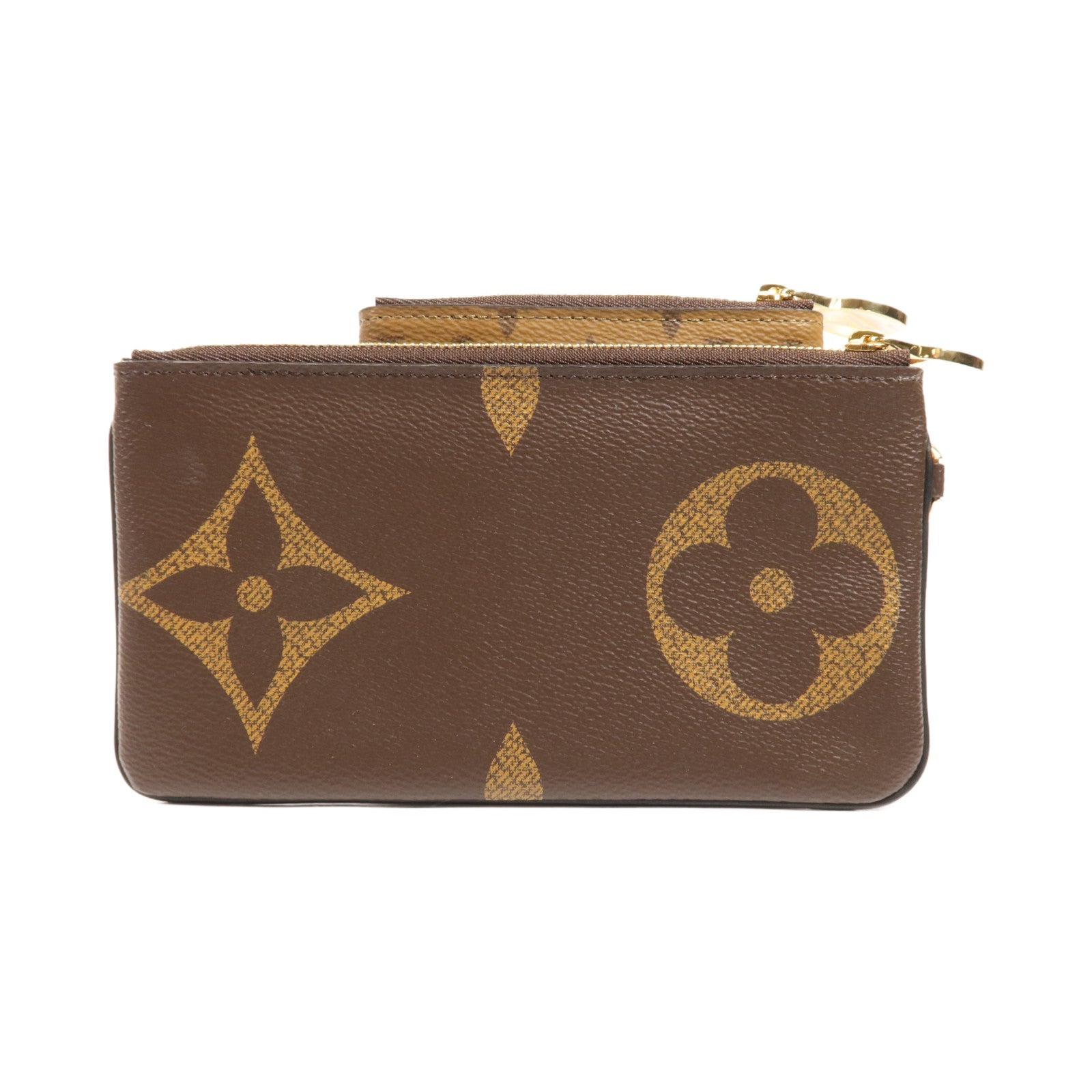 LOUIS VUITTON Monogram Reverse Pochette Trio金扣手拿包