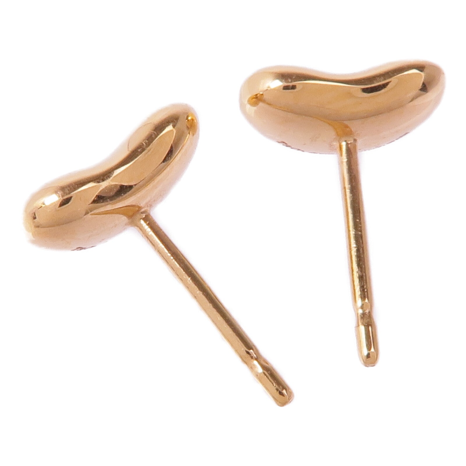 TIFFANY＆CO 18K玫瑰金Elsa Peretti Bean Design Earrings耳環