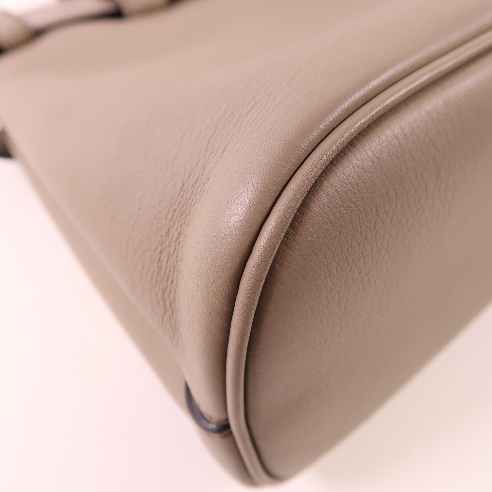 PRADA Medium Prada Buckle 2 Way Bag 1BA434 Calfskin Leather Gray