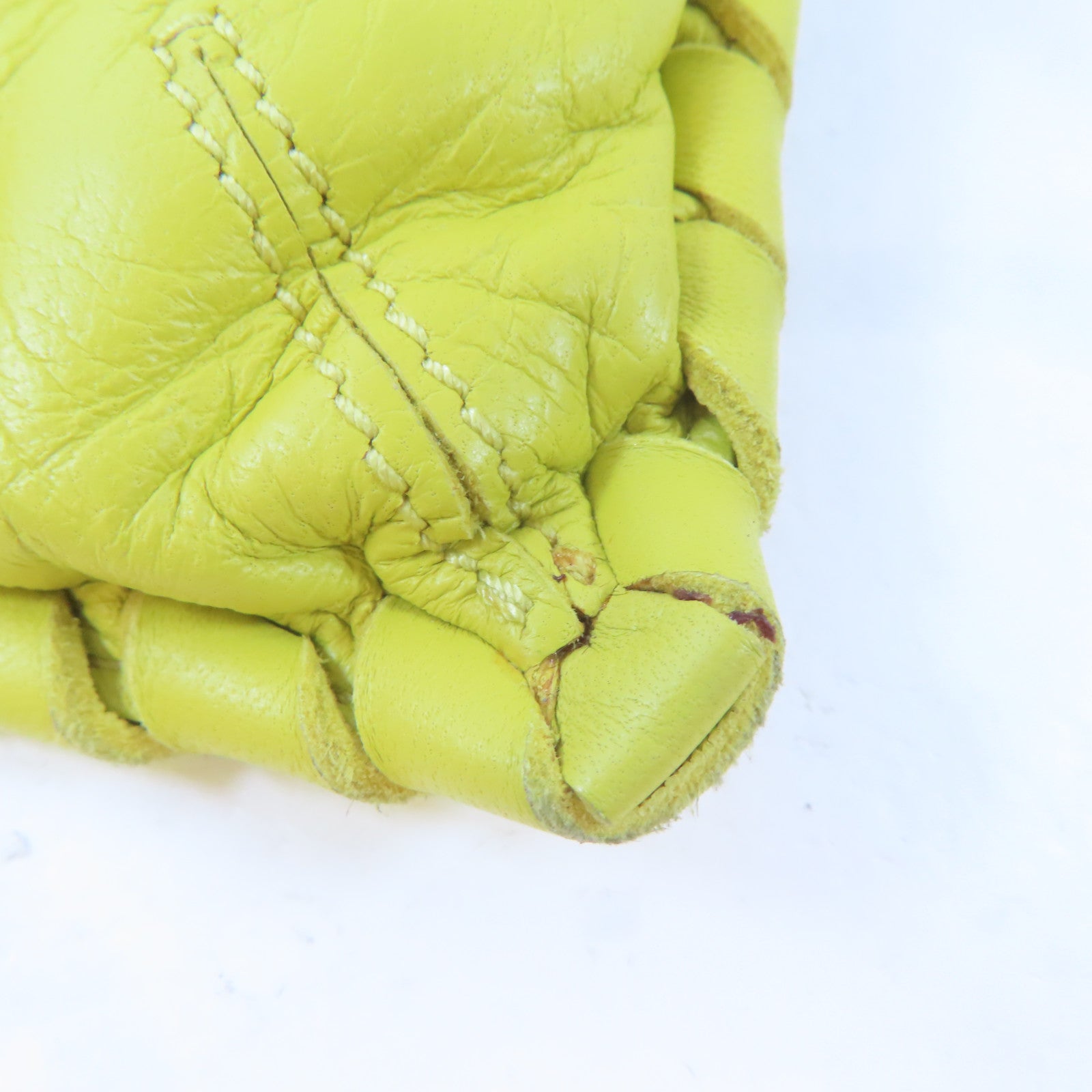 BOTTEGA VENETA 【激減優惠】牛皮皮革Clutch Bag手拿包黃色