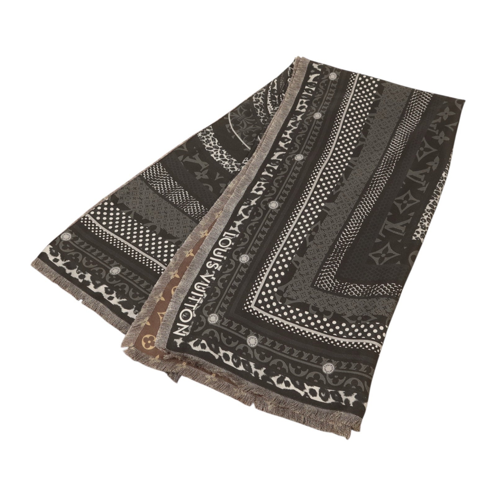 LOUIS VUITTON 絲質Scarf 120x120絲巾