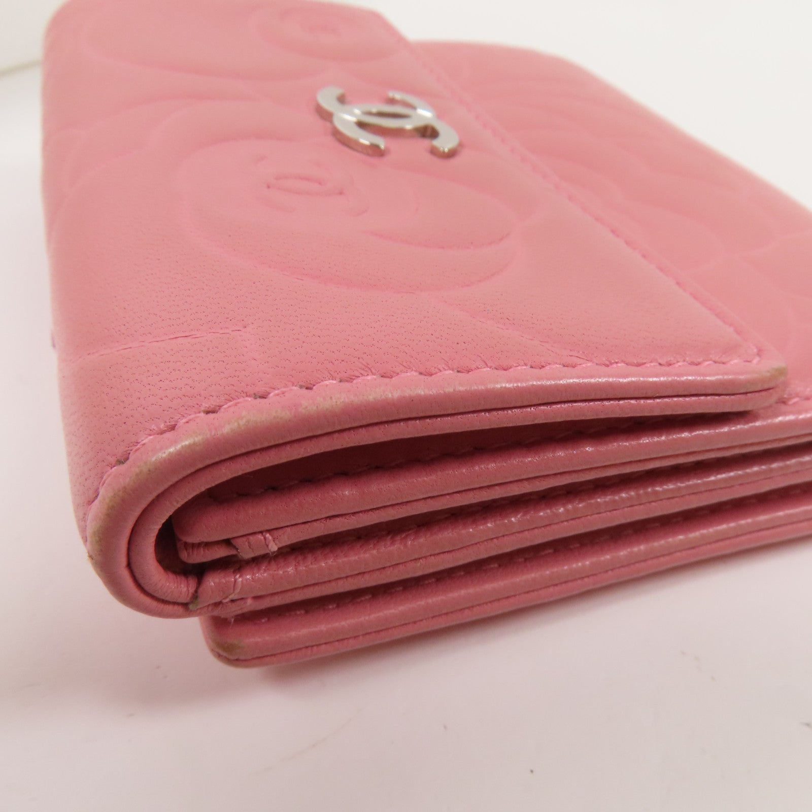 CHANEL 羊皮皮革Wallet銀扣錢包