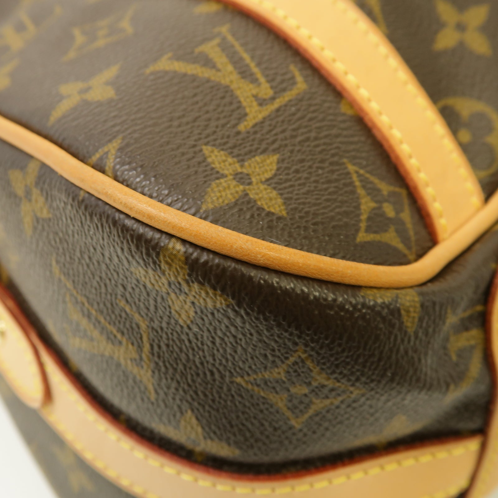 LOUIS VUITTON Monogram Stresa PM金扣肩背袋棕色