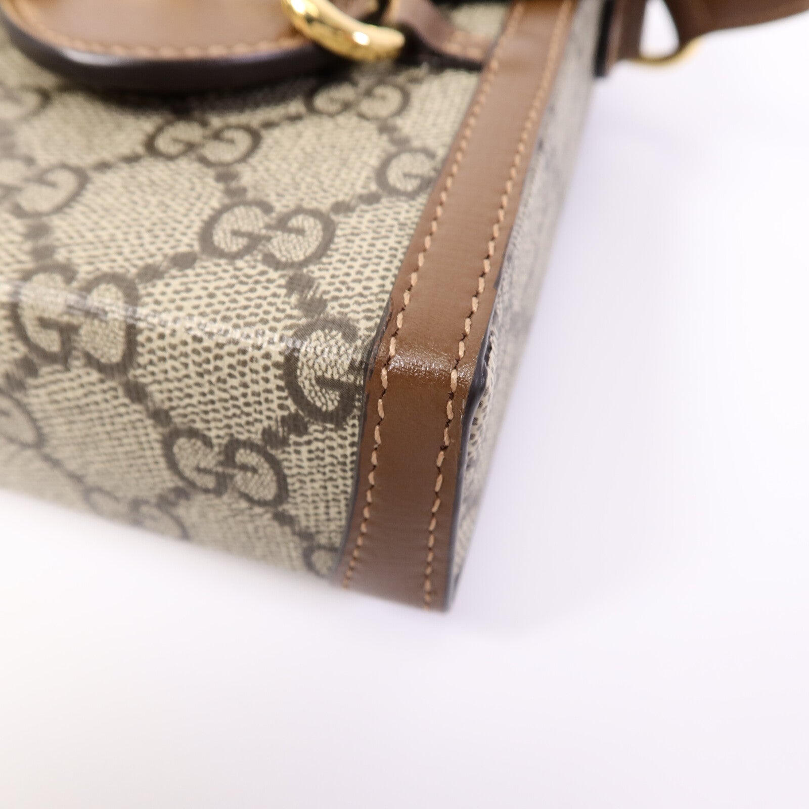 GUCCI 塗層帆布Horsebit 1955肩背袋
