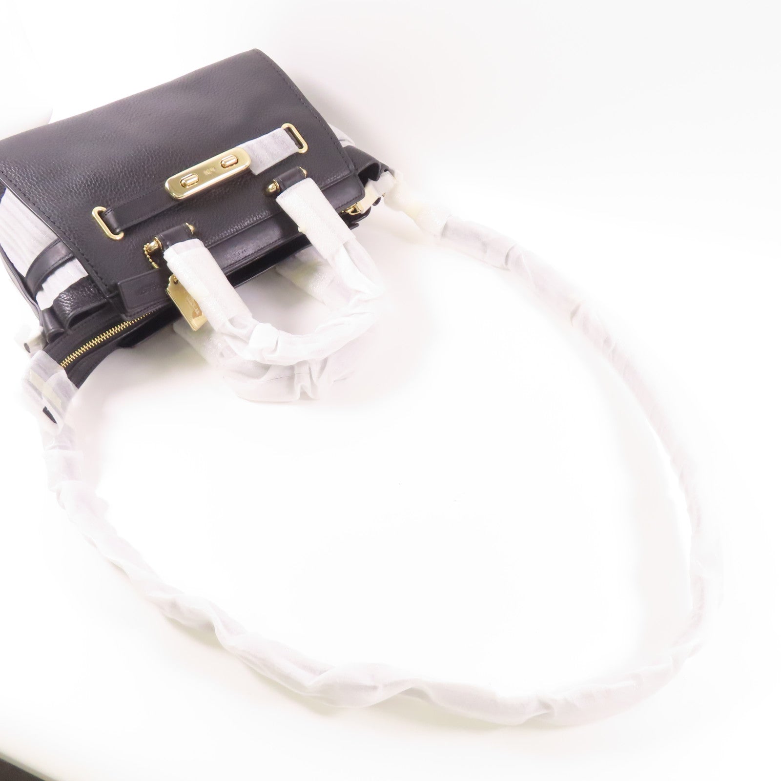 COACH 【激減優惠】牛皮皮革2Way Shoulder Bag金扣手挽肩背兩用袋