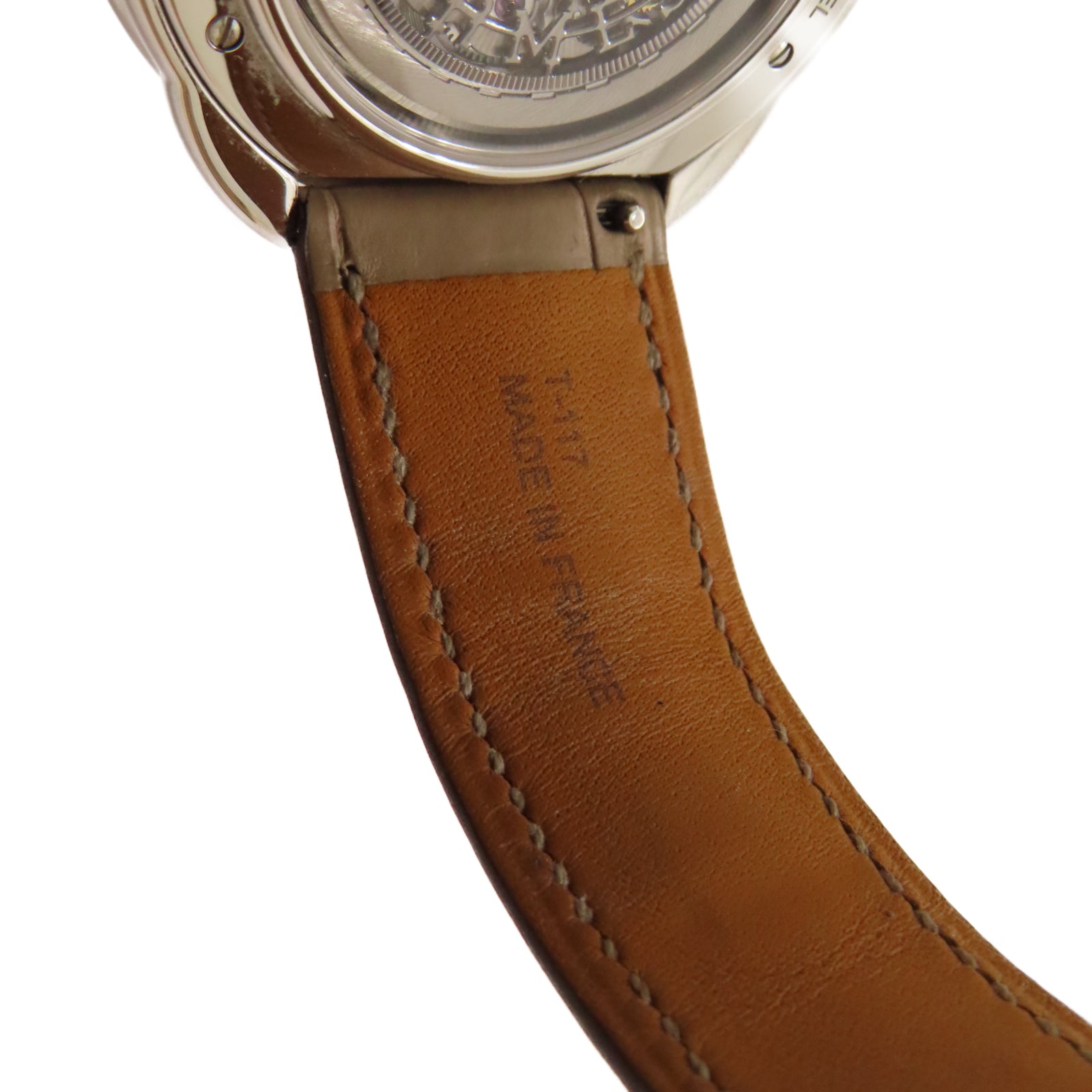 HERMES Arceau Squelette 40mm不鏽鋼/皮革帶手錶自動機芯藍色