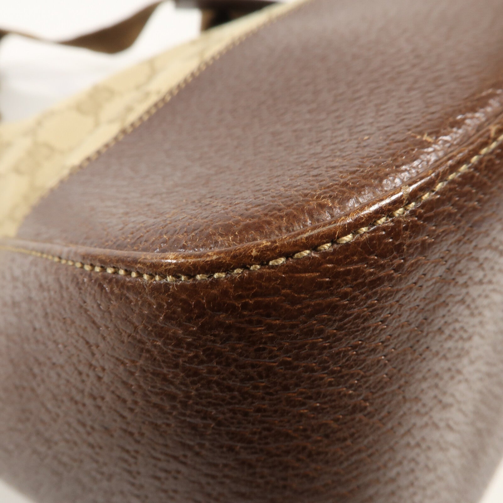 GUCCI 帆布Shoulder Bag金扣肩背袋