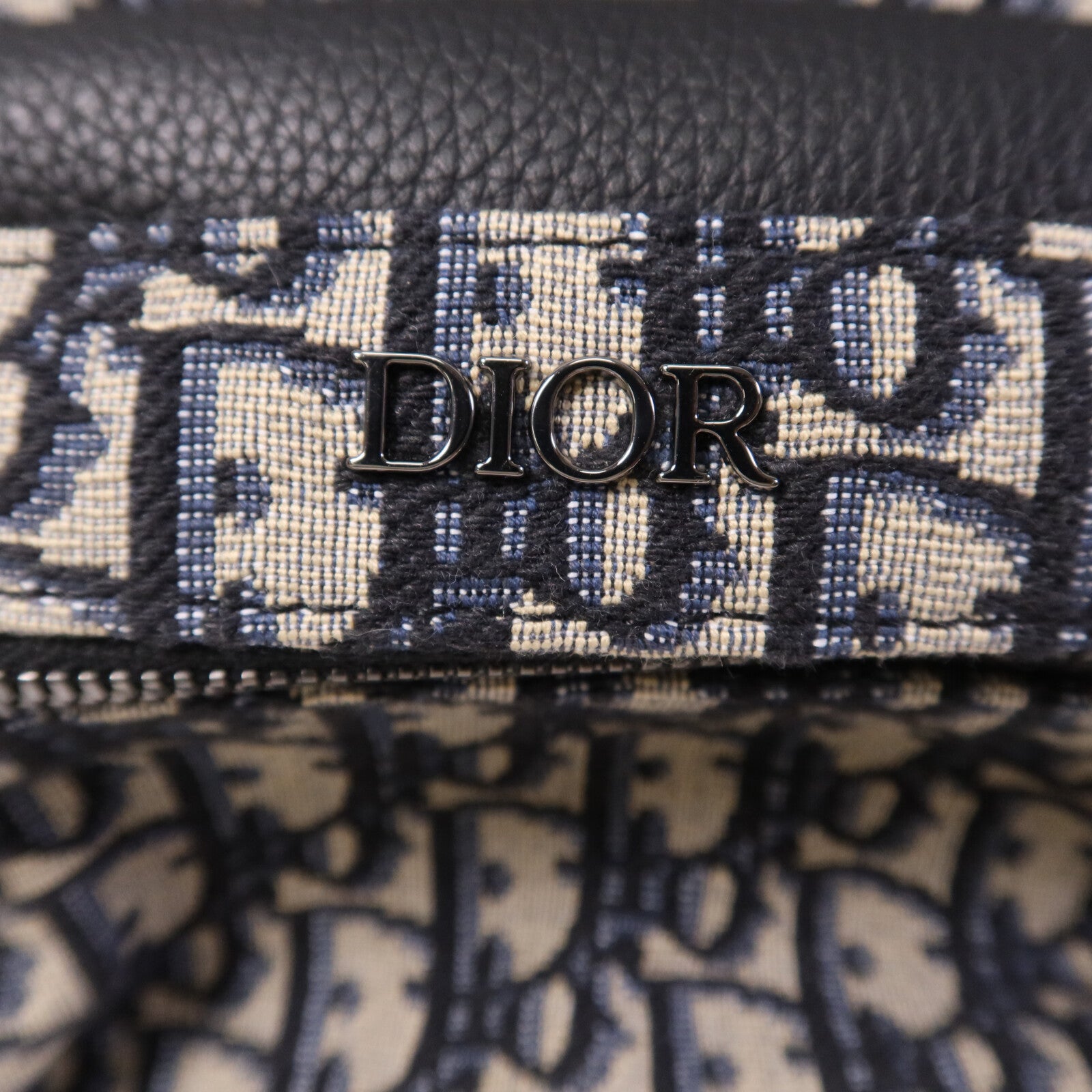 Dior 帆布Oblique Backpack銀扣背包