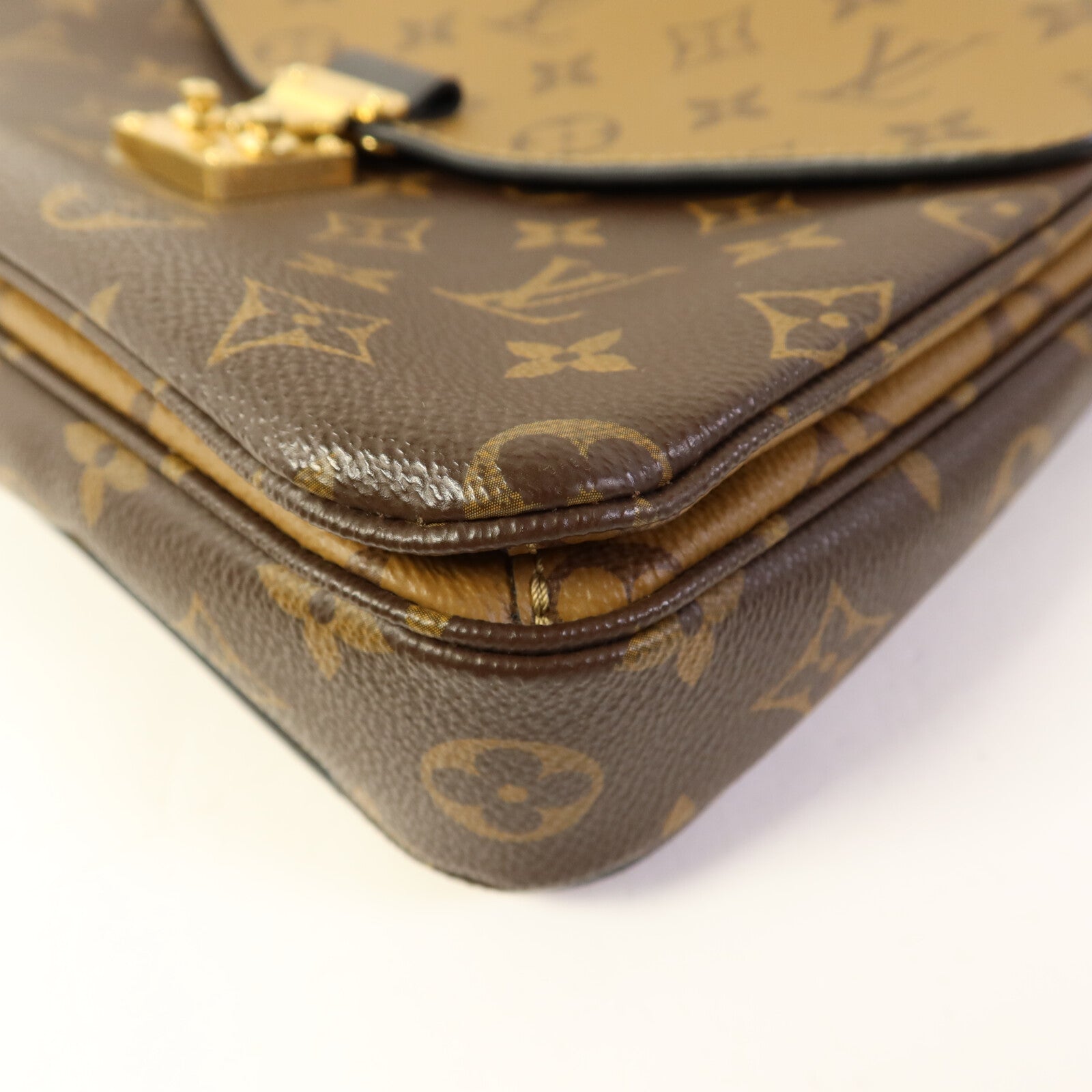 LOUIS VUITTON Monogram Reverse Pochette Metis金扣手挽肩背兩用袋