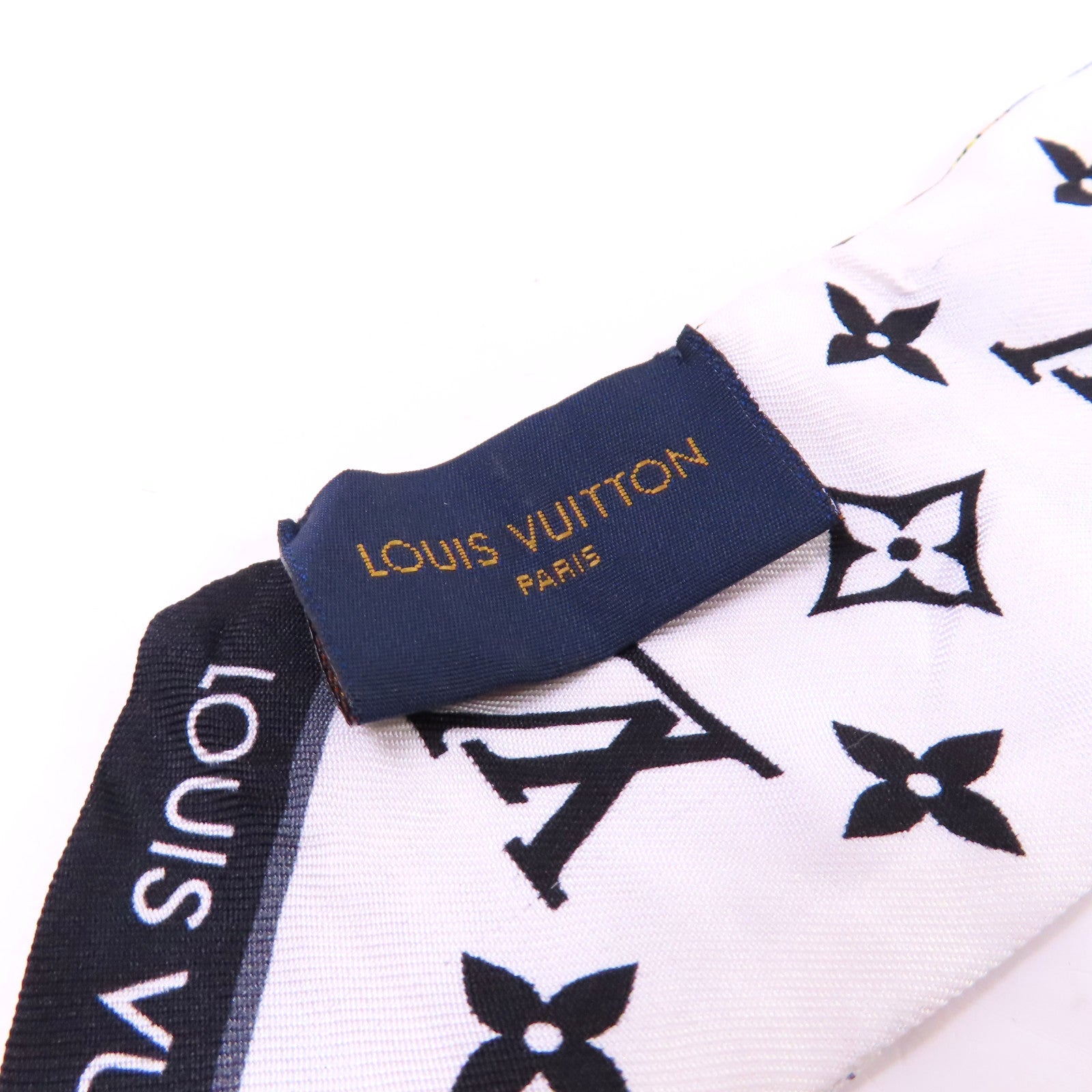 LOUIS VUITTON 絲質Let's Go BB Bandeau絲巾黑色/白色/彩色