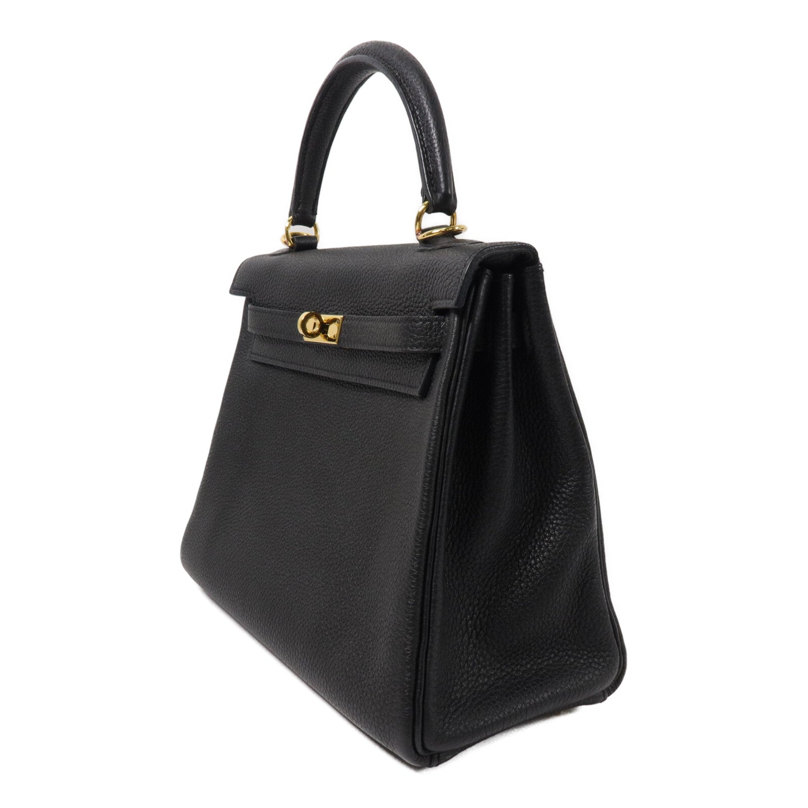 HERMES Togo皮革Kelly 25手挽肩背兩用袋Noir